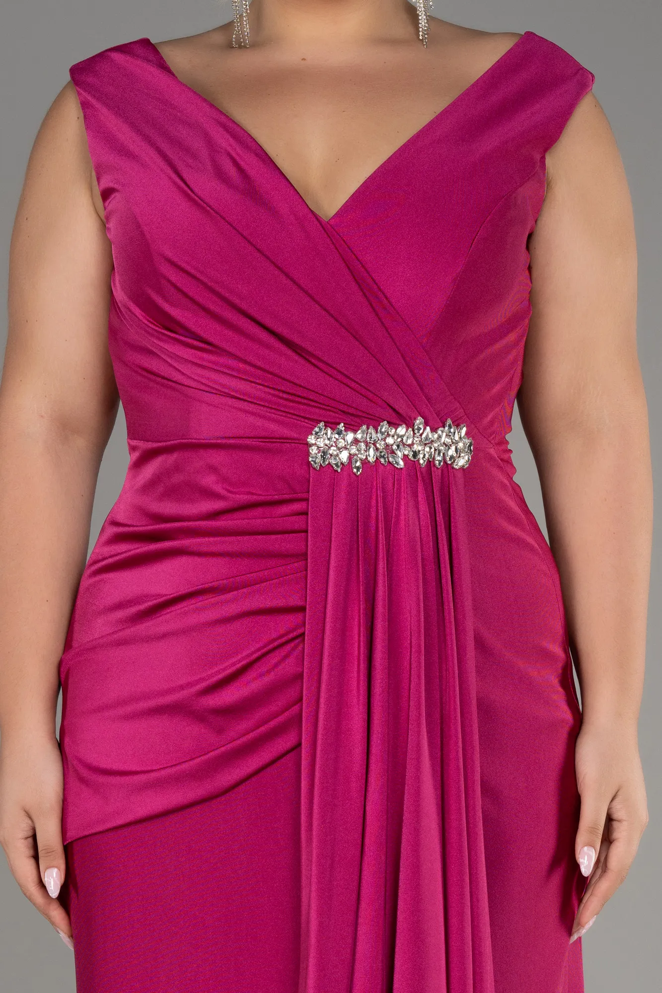 Fuchsia-Long Formal Plus Size Dress ABU3737