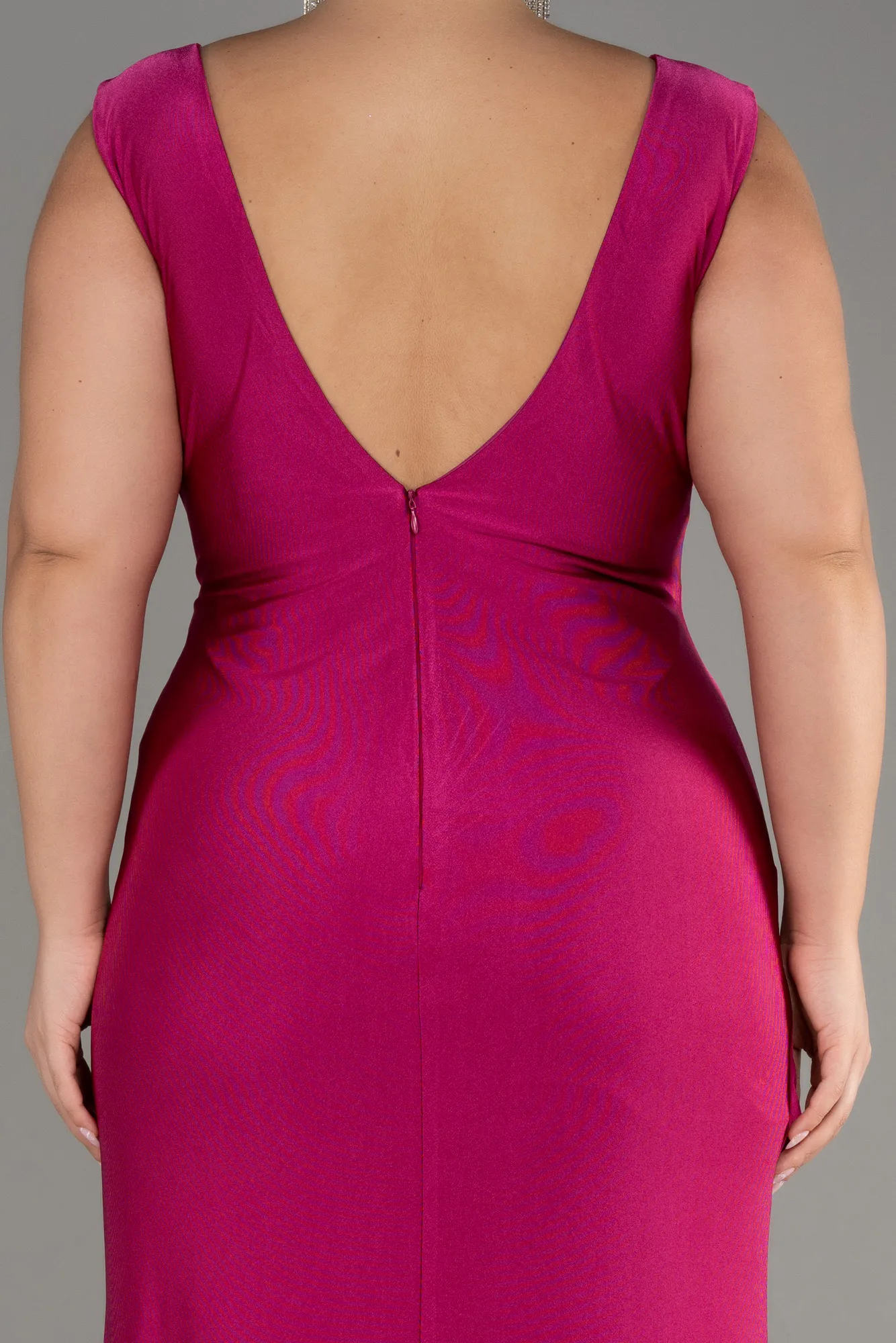 Fuchsia-Long Formal Plus Size Dress ABU3737