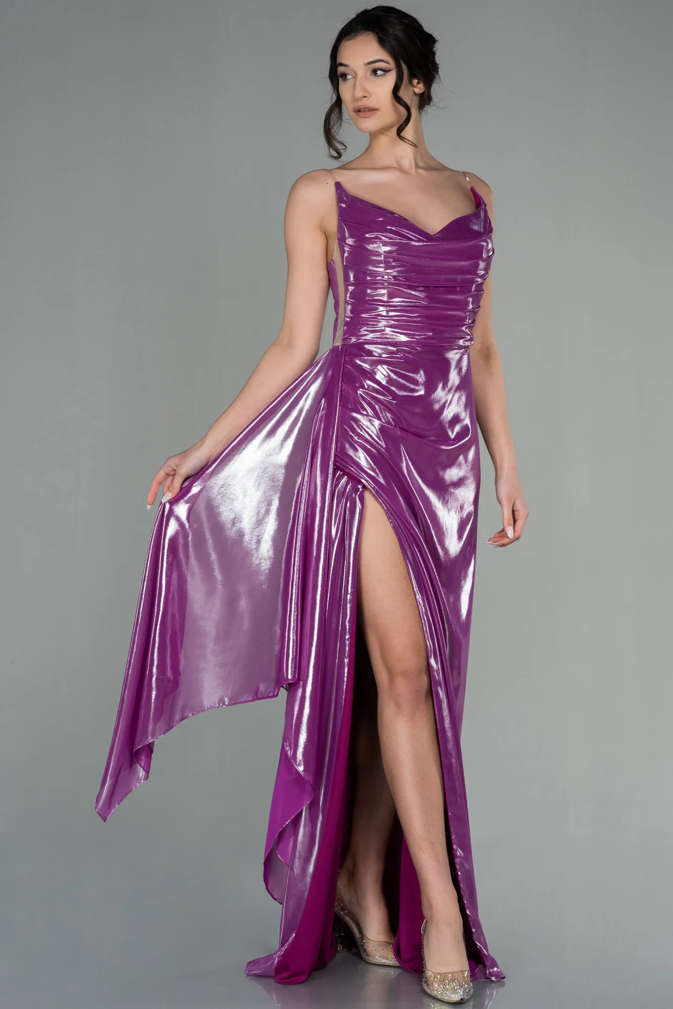 Fuchsia-Long Invitation Dress ABU2807