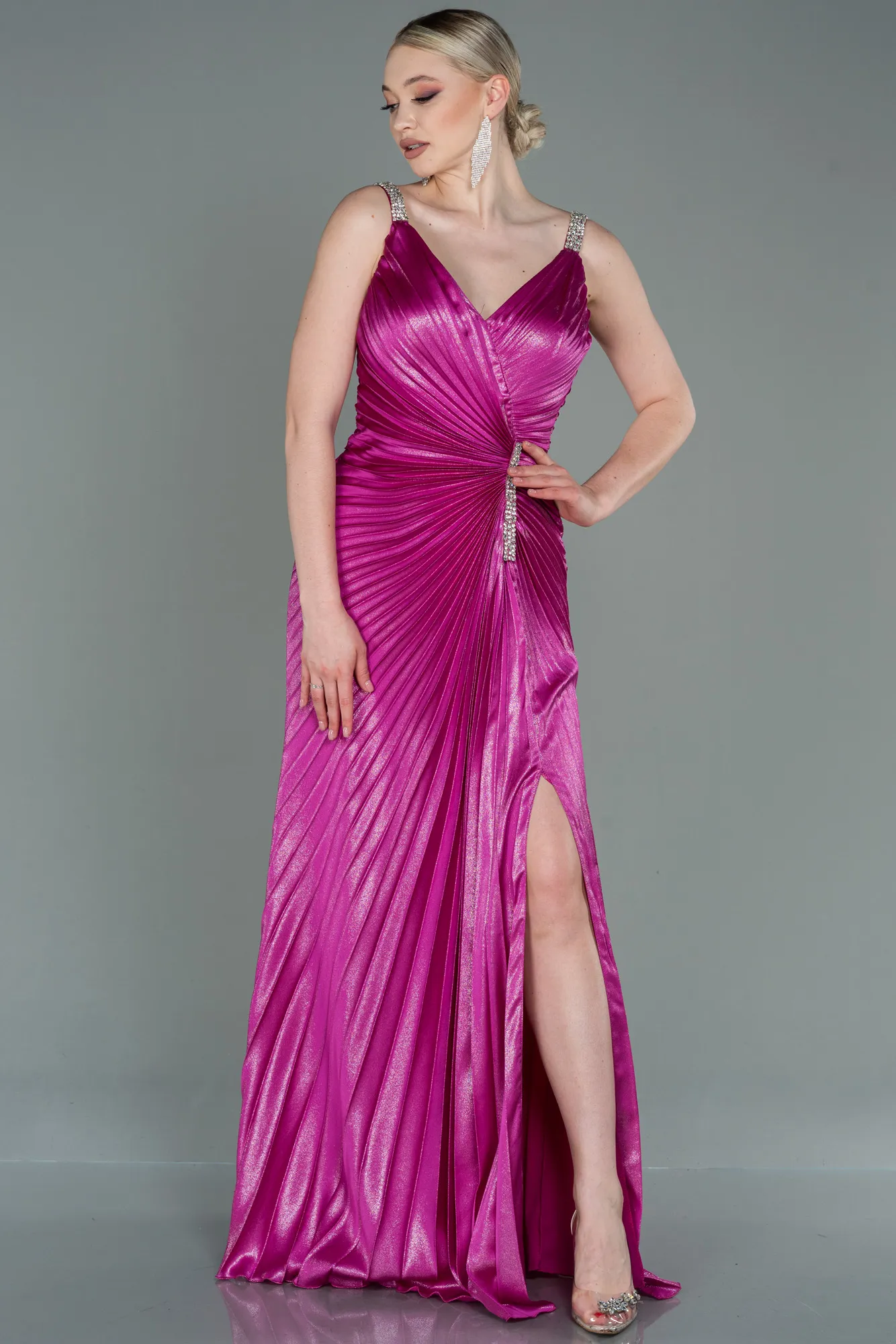 Fuchsia-Long Mermaid Prom Dress ABU2909