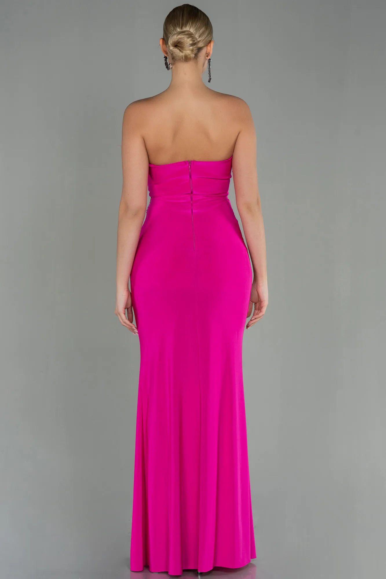 Fuchsia-Long Mermaid Prom Dress ABU3049