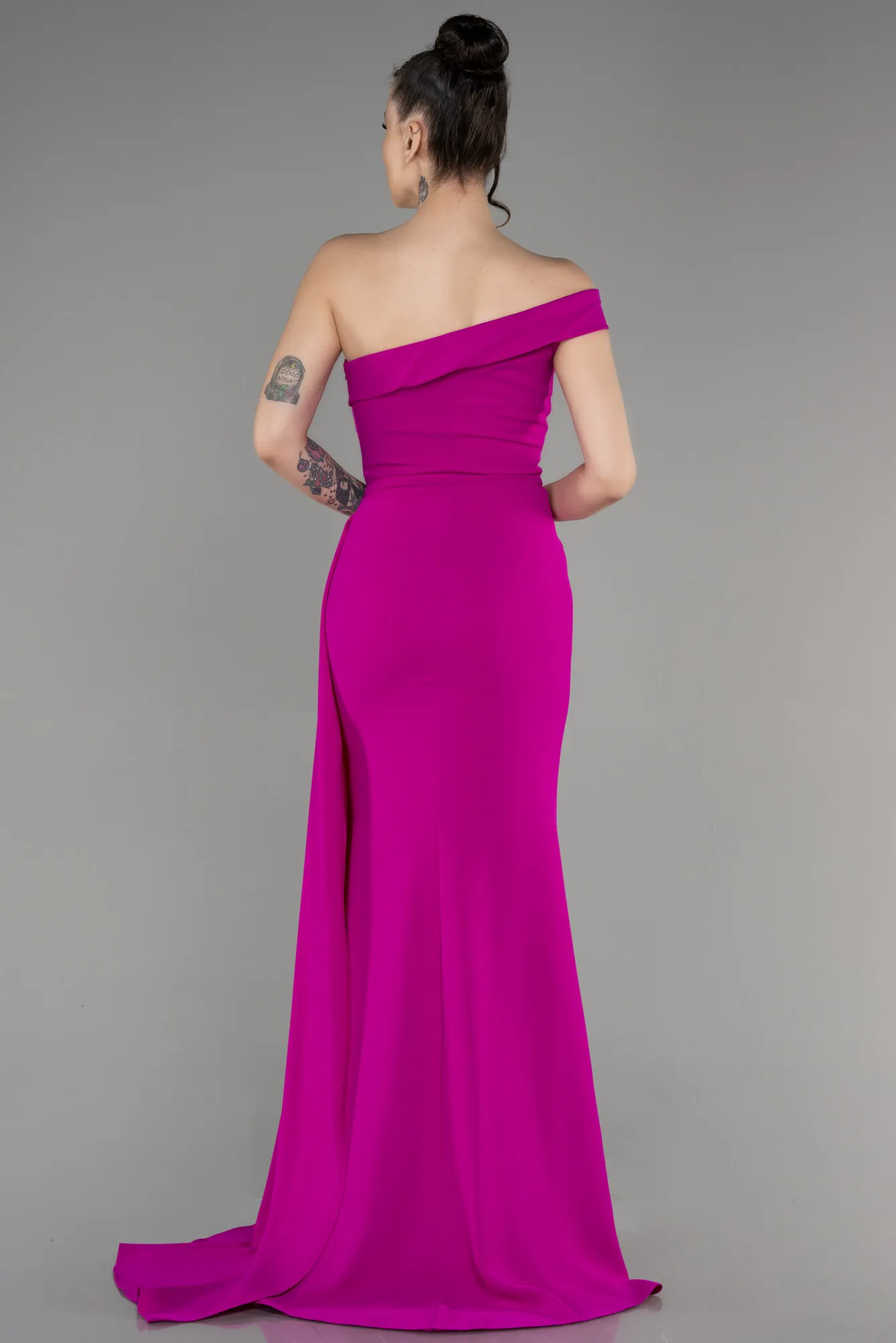 Fuchsia-Long Mermaid Prom Dress ABU3324
