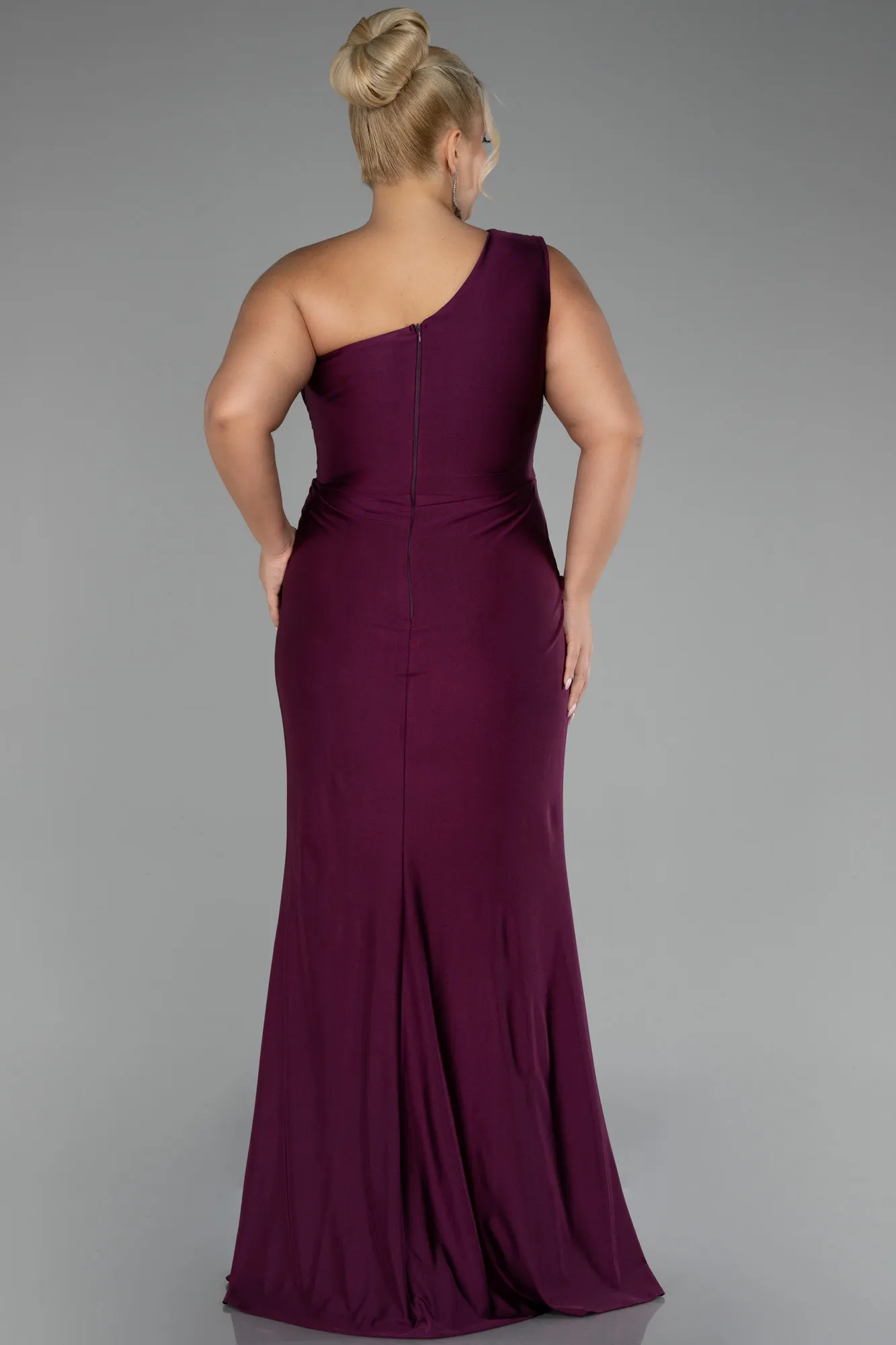 Fuchsia-Long Plus Size Engagement Dress ABU4148