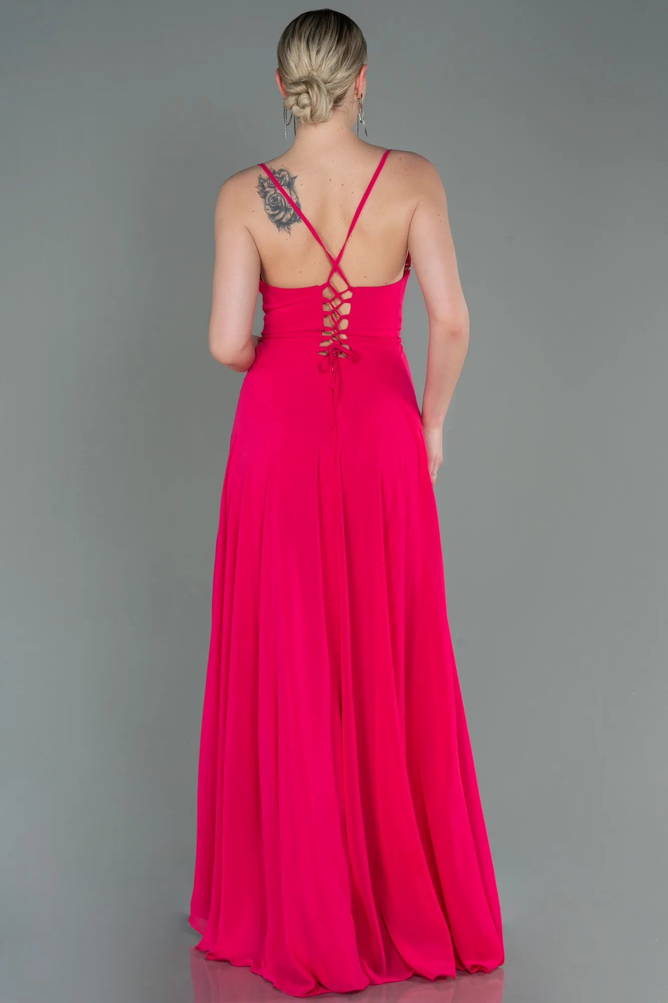 Fuchsia-Long Prom Gown ABU1305