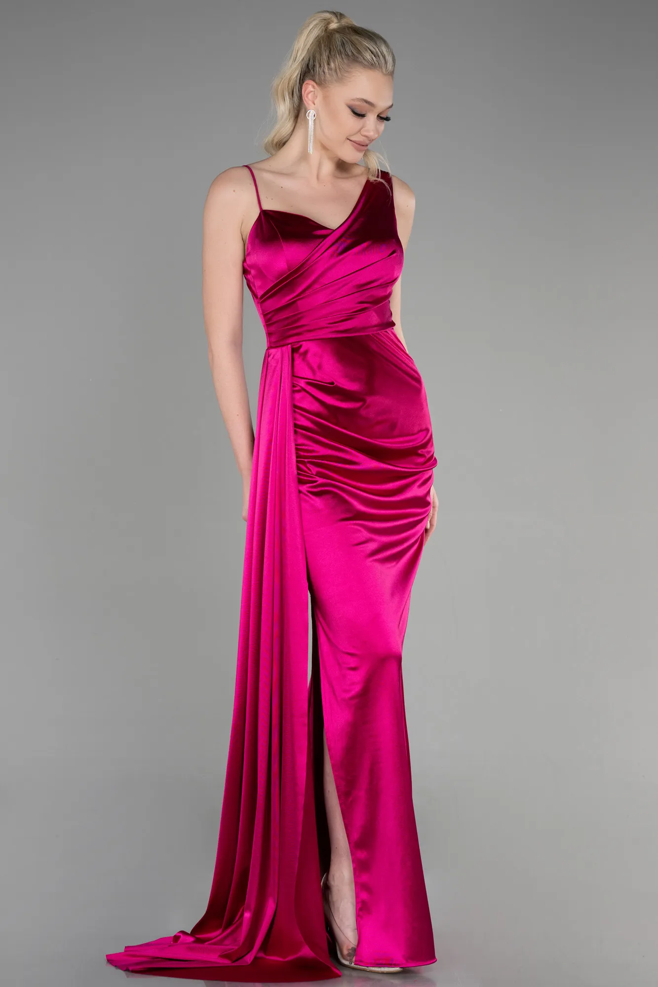 Fuchsia-Long Prom Gown ABU2373