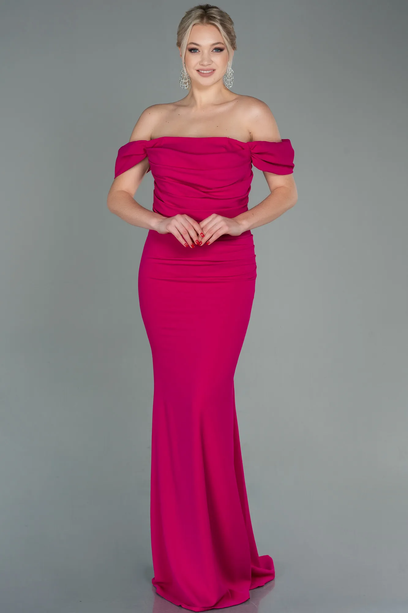 Fuchsia-Long Prom Gown ABU2783