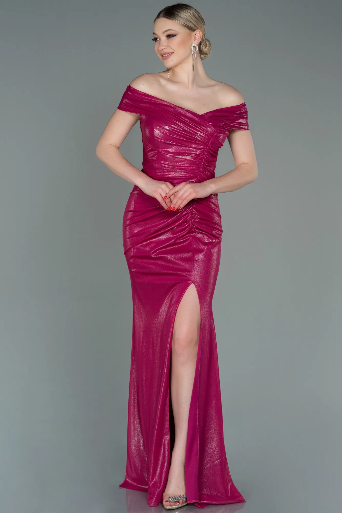Fuchsia-Long Prom Gown ABU3087