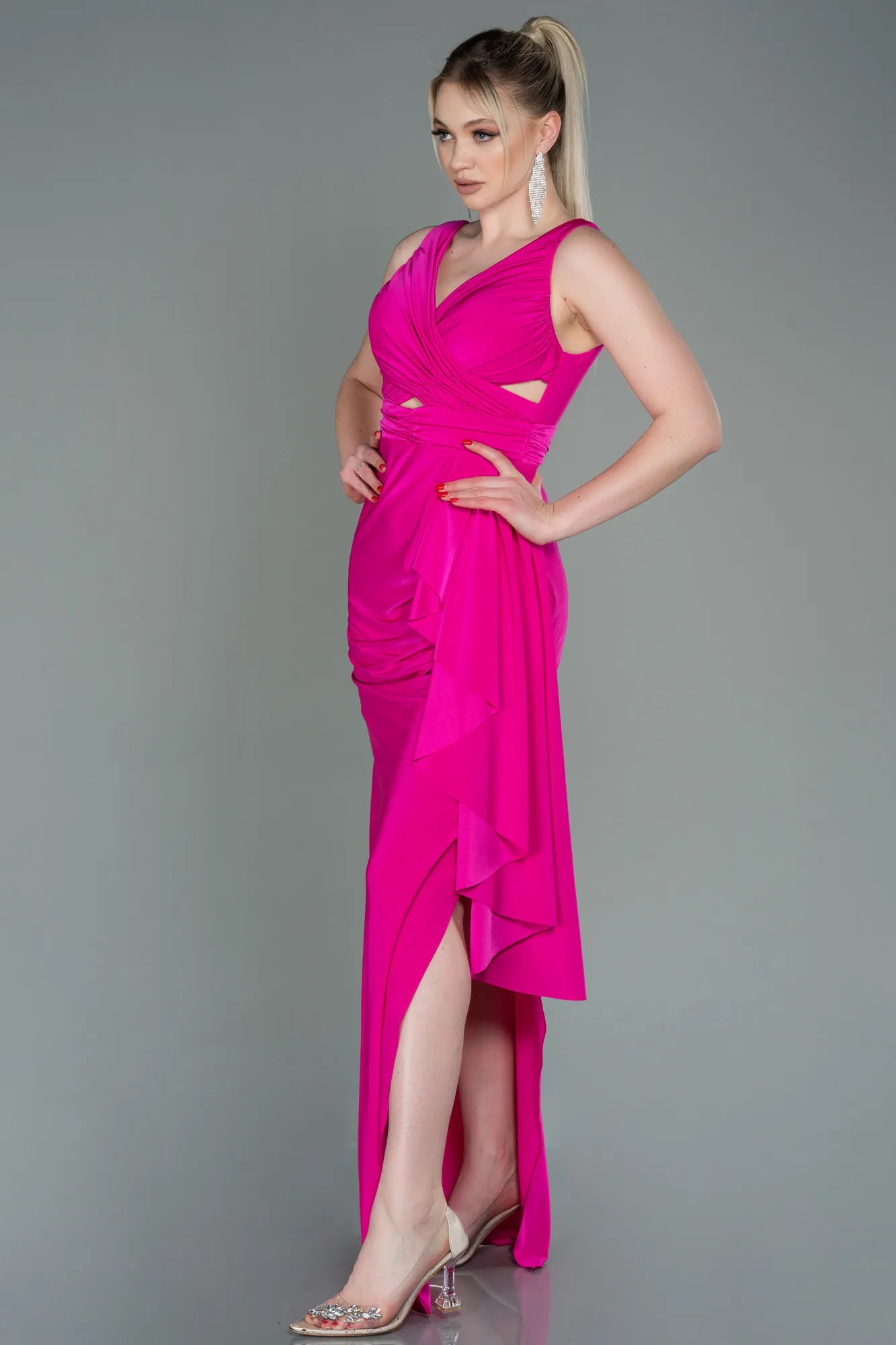 Fuchsia-Long Prom Gown ABU3098
