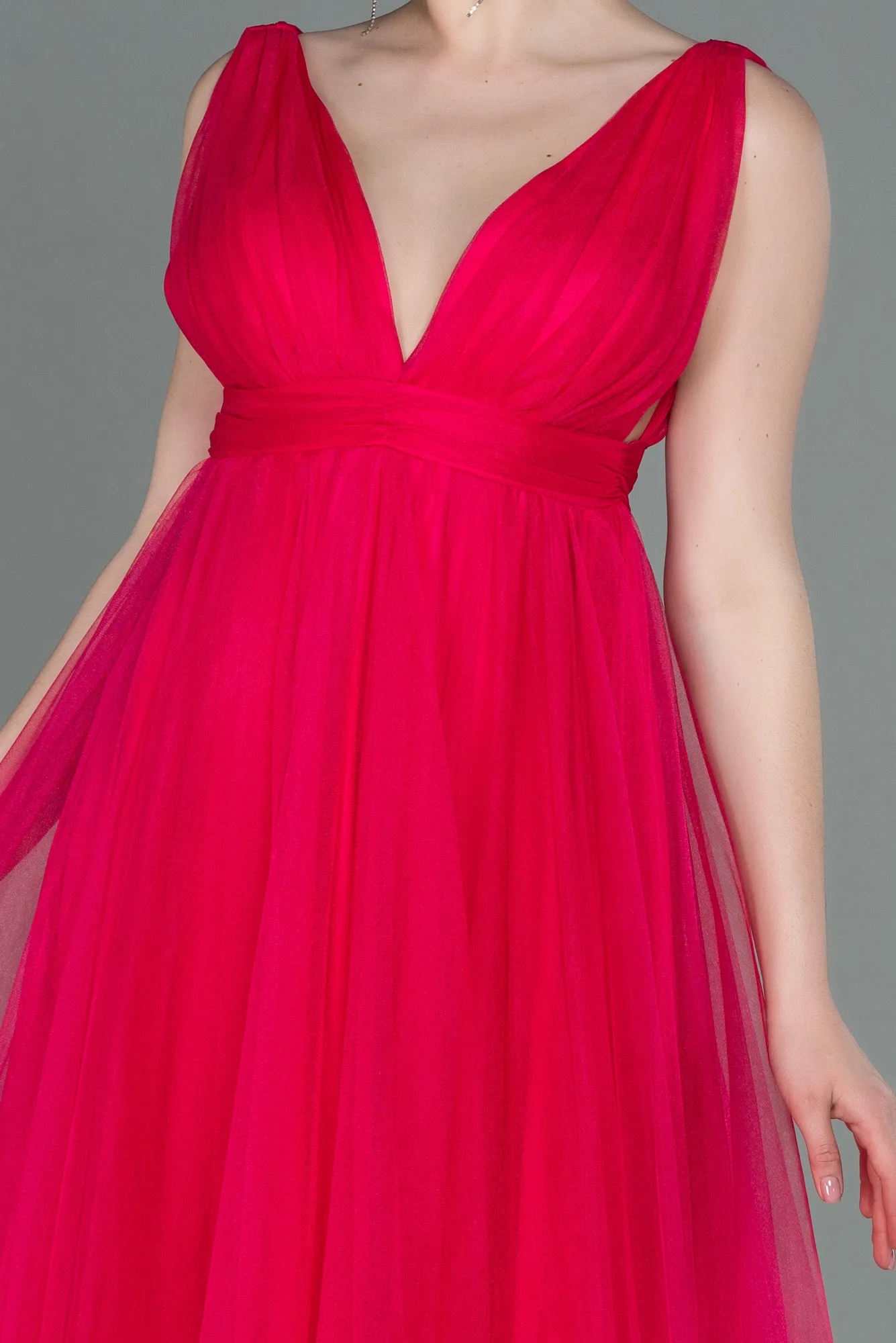 Fuchsia-Long Prom Gown ABU3135