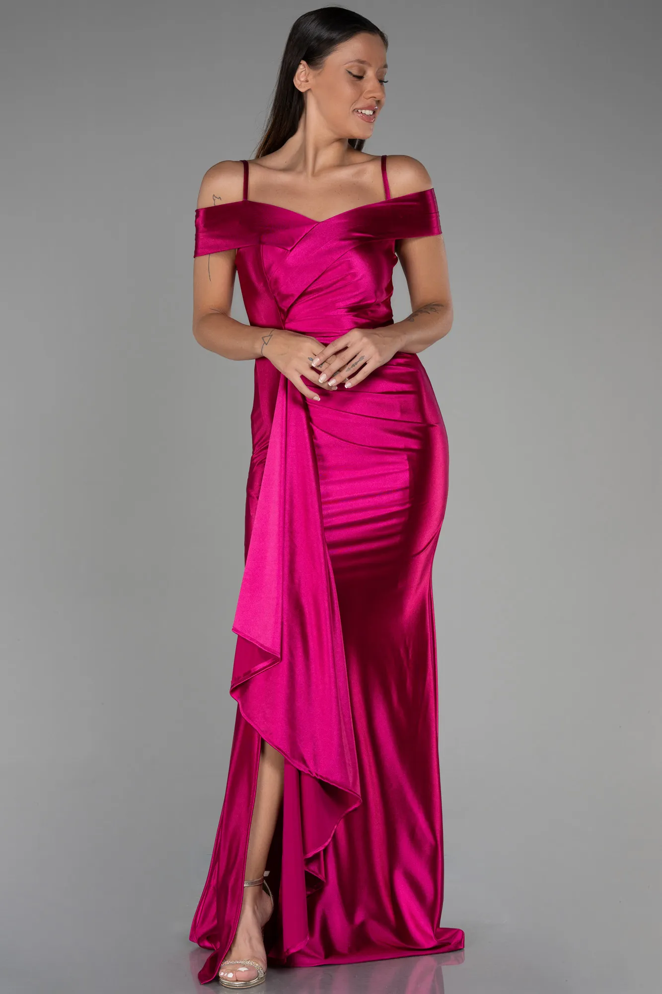 Fuchsia-Long Prom Gown ABU3240