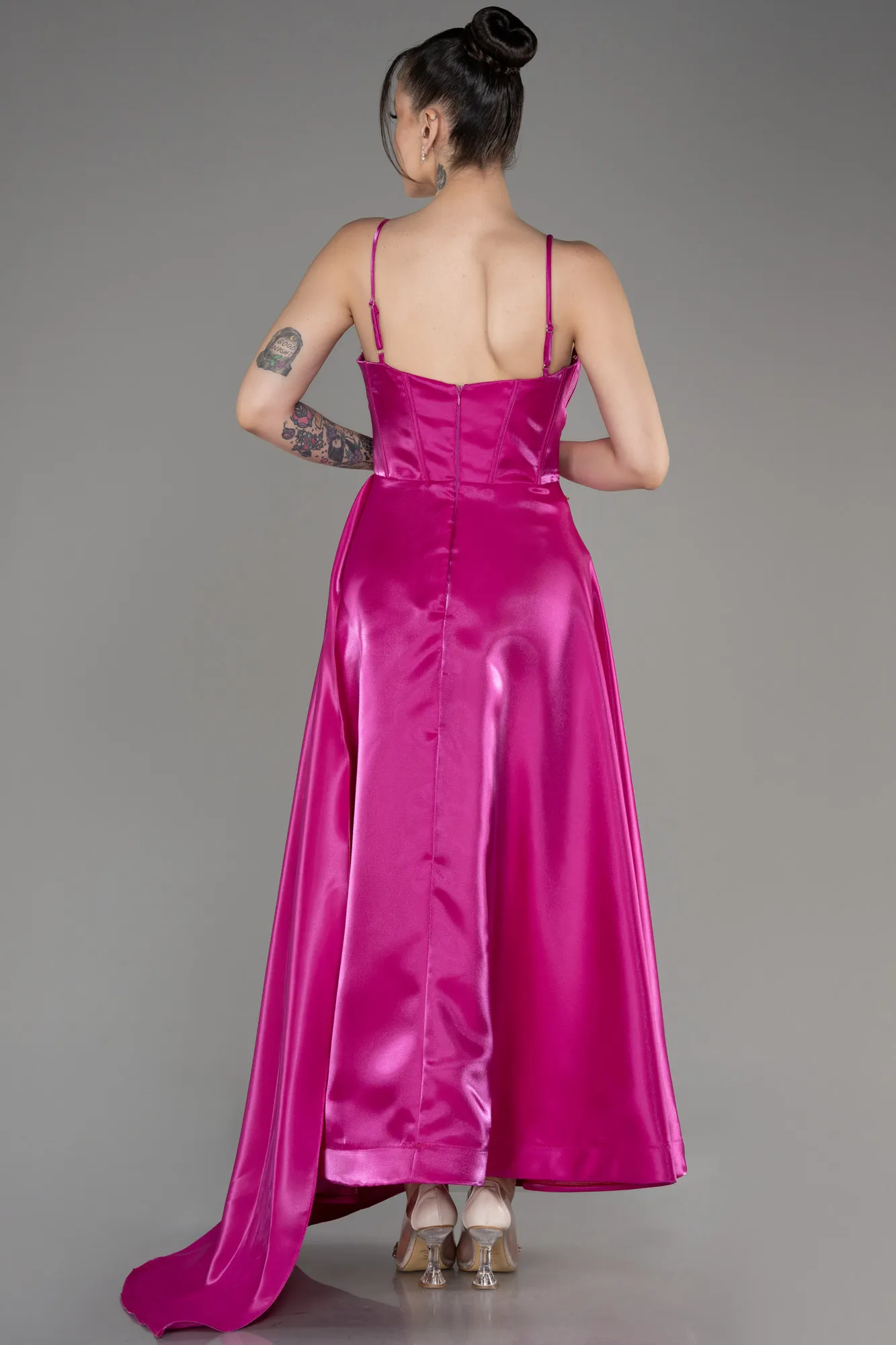 Fuchsia-Midi Cocktail Dress ABK2063