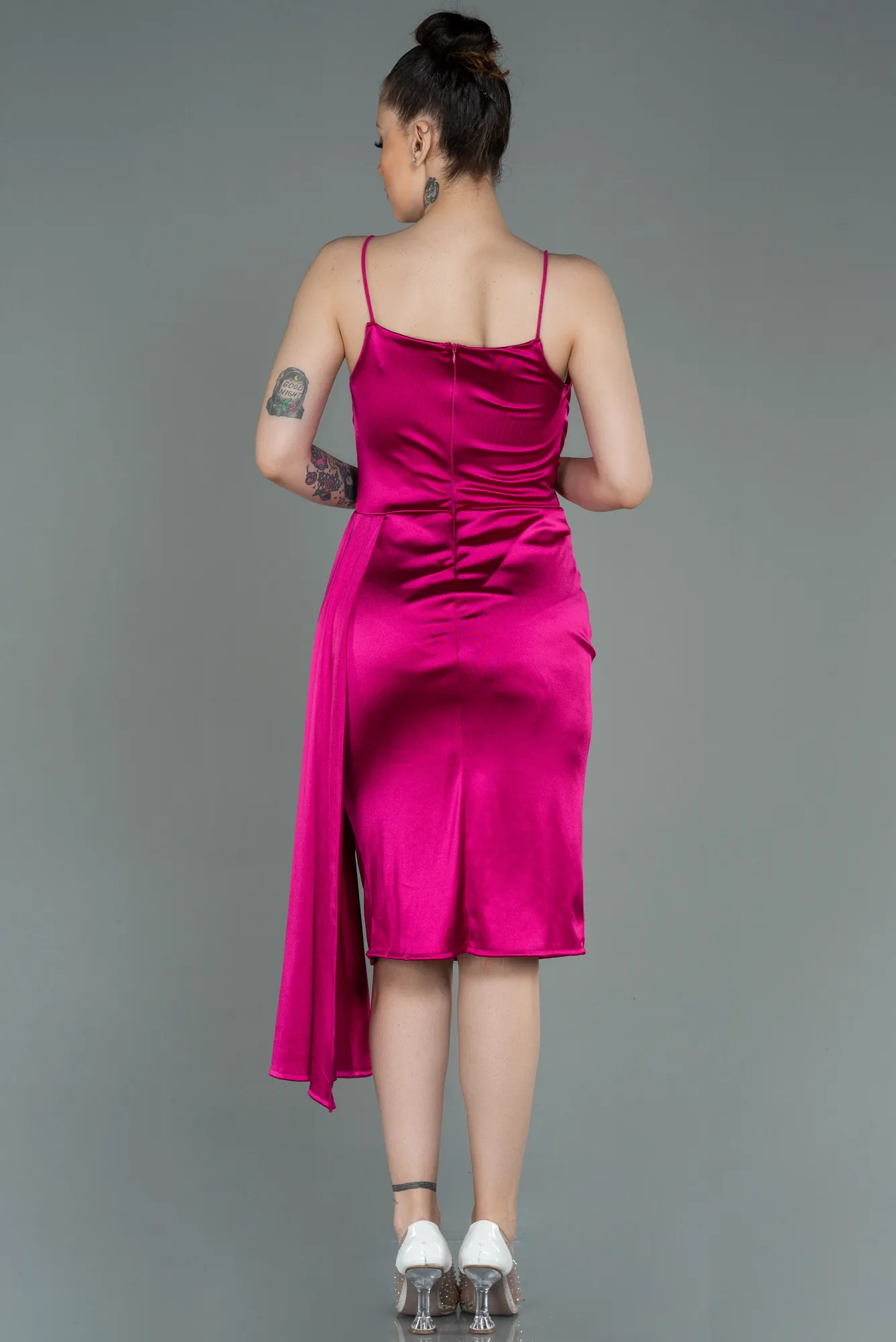 Fuchsia-Midi Invitation Dress ABK1757