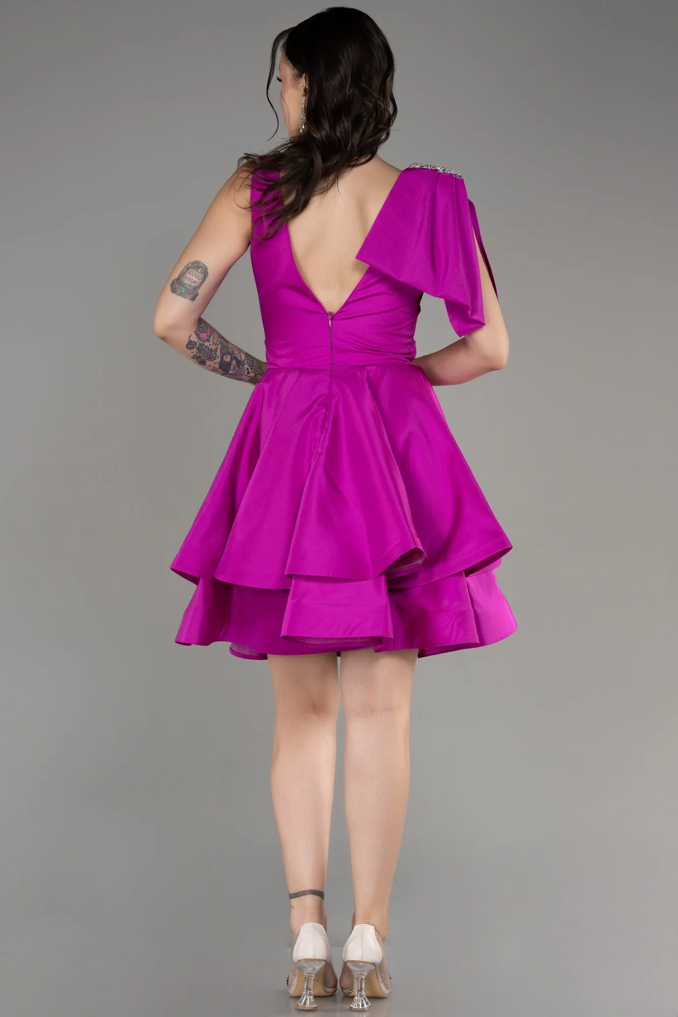 Fuchsia-Short Cocktail Dress ABK2085