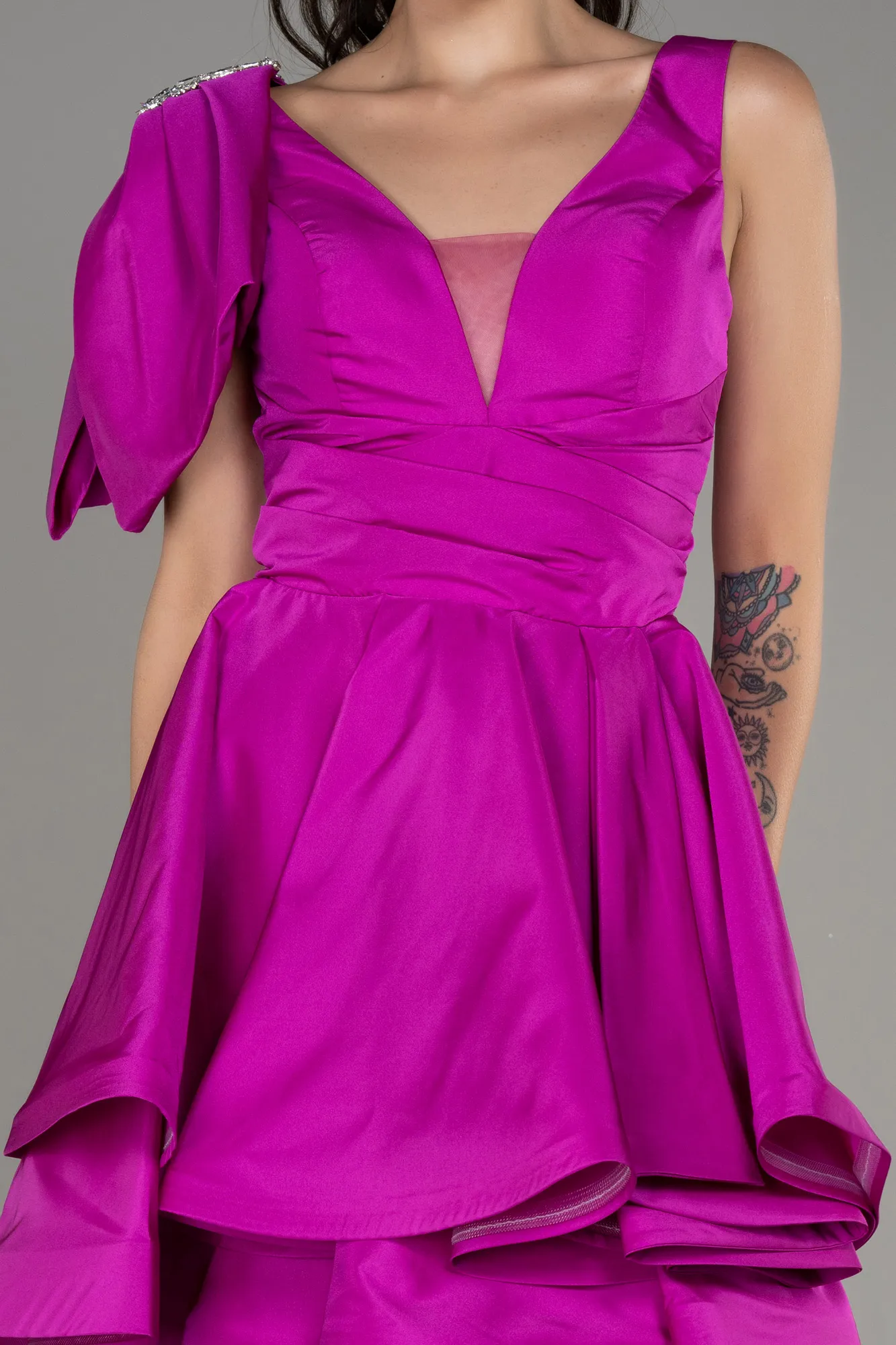 Fuchsia-Short Cocktail Dress ABK2085