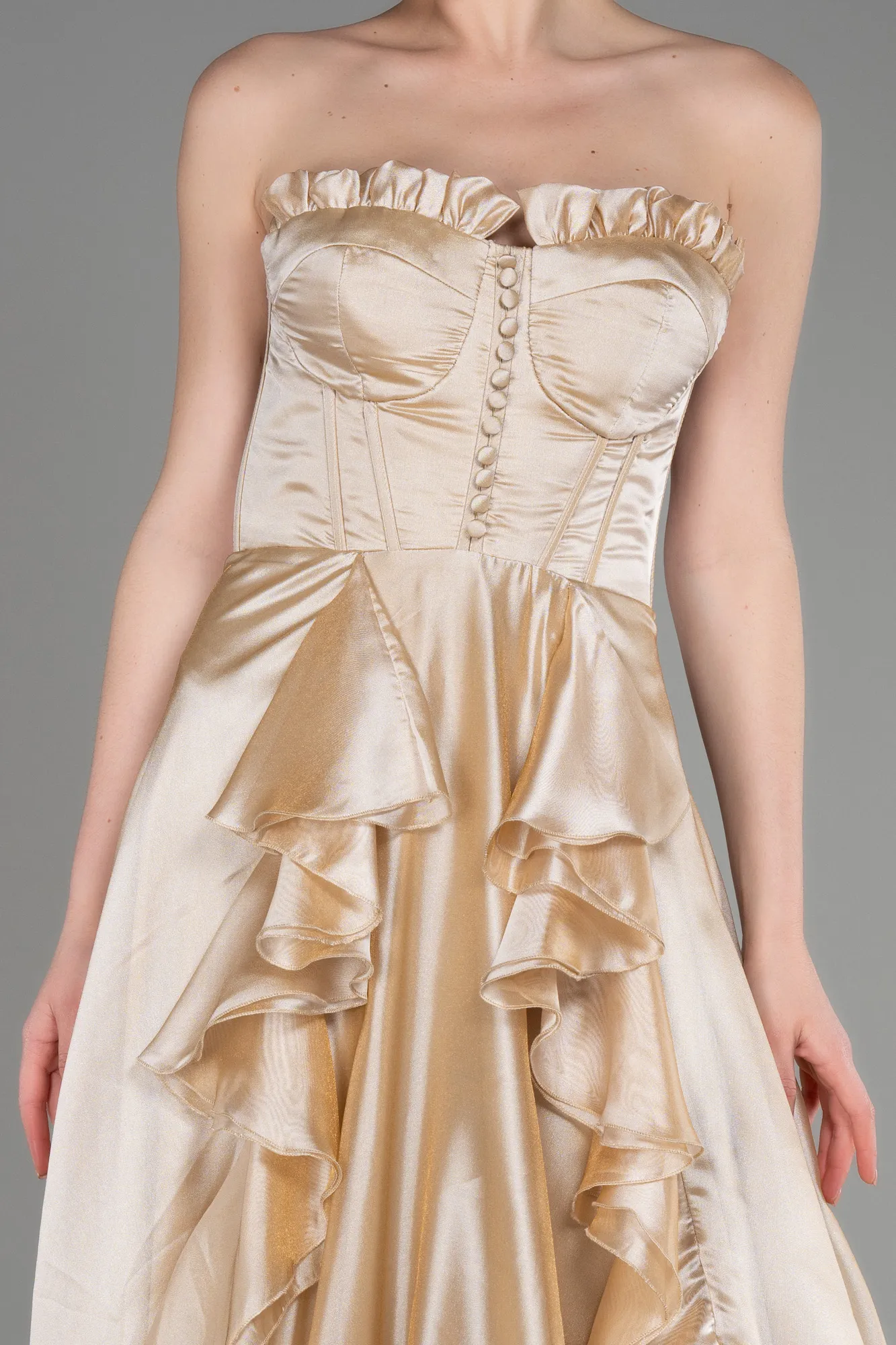 Gold-Long Evening Dress ABU3720