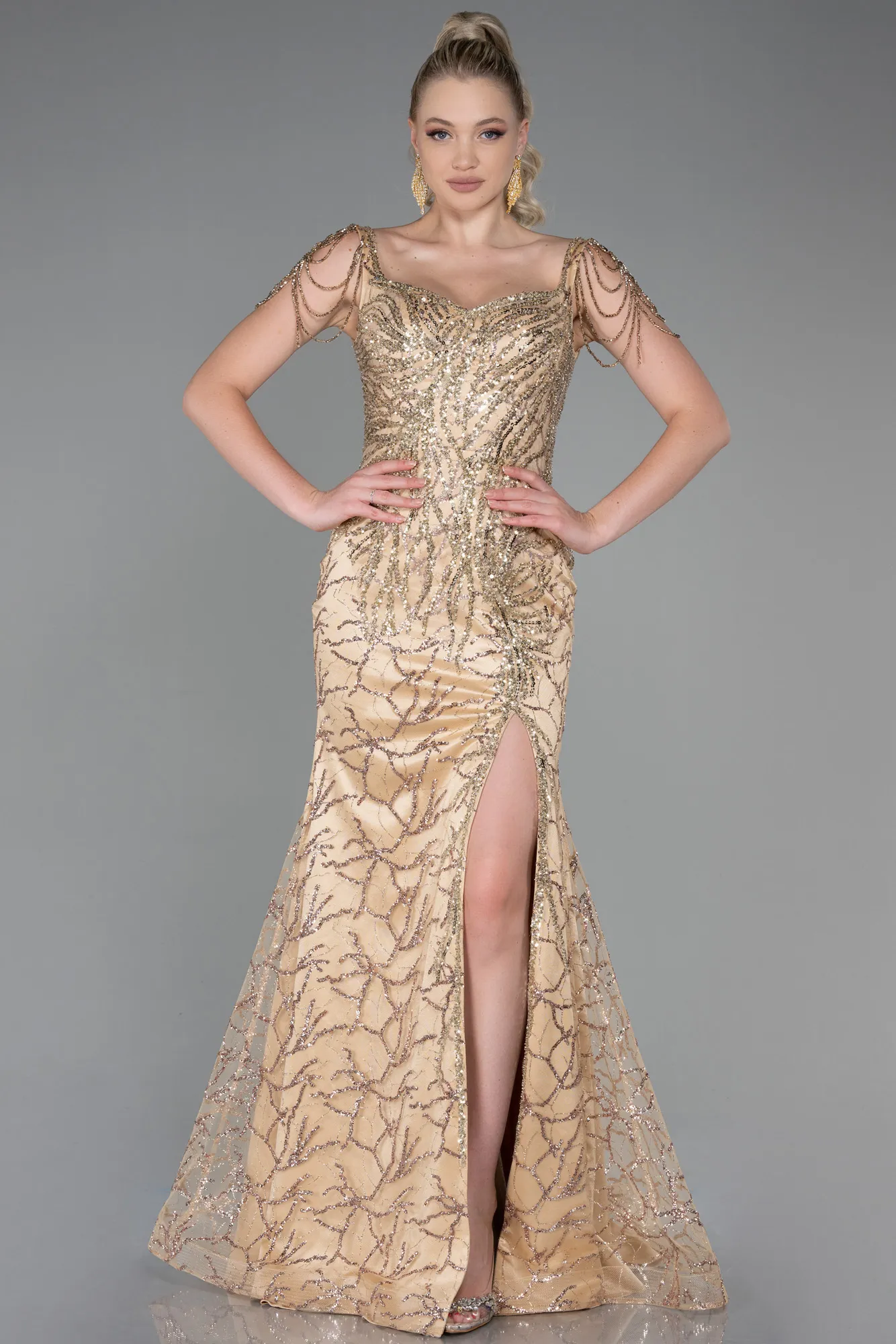 Gold-Long Haute Couture ABU3268
