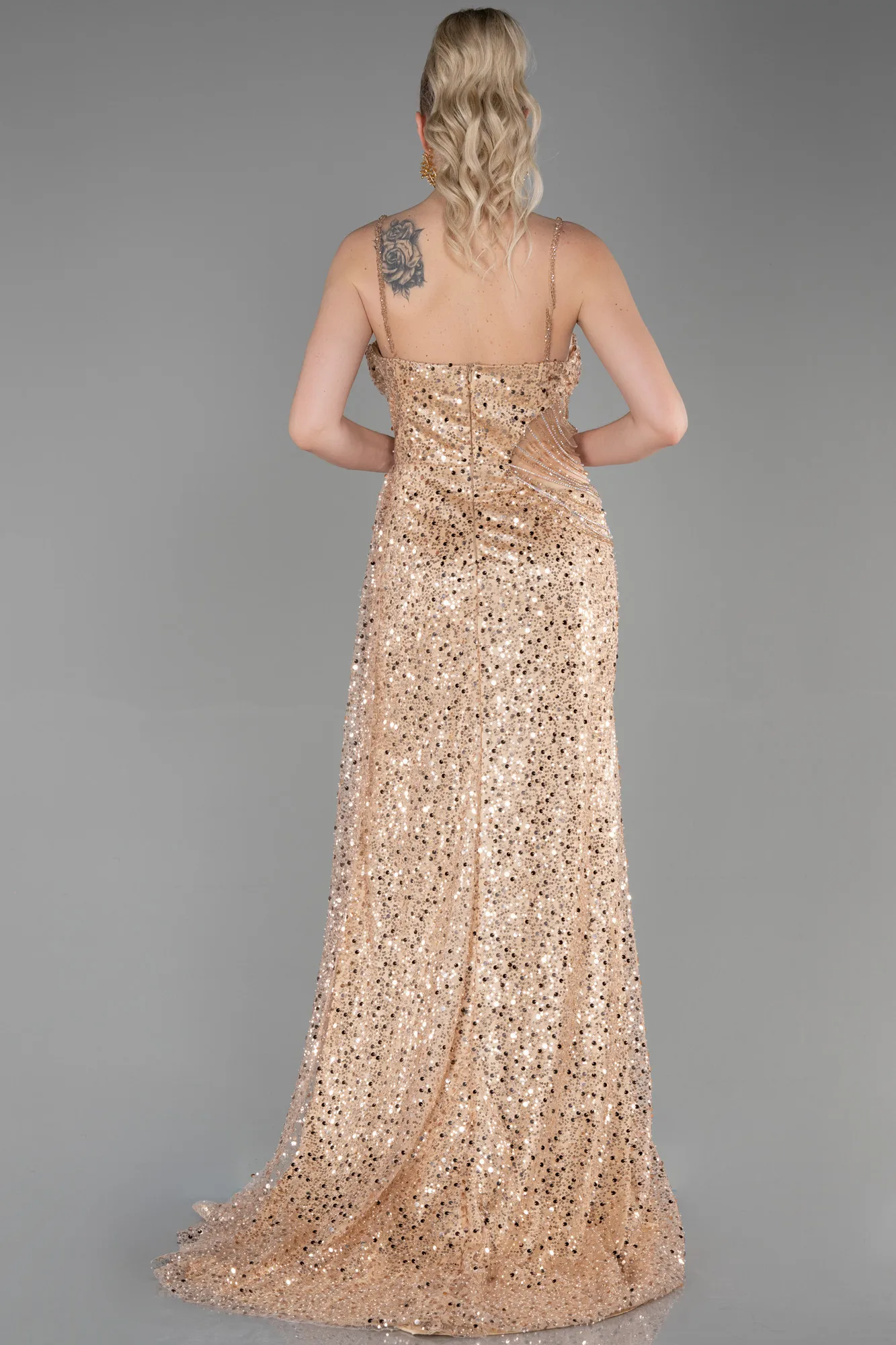 Gold-Long Scaly Haute Couture ABU3347