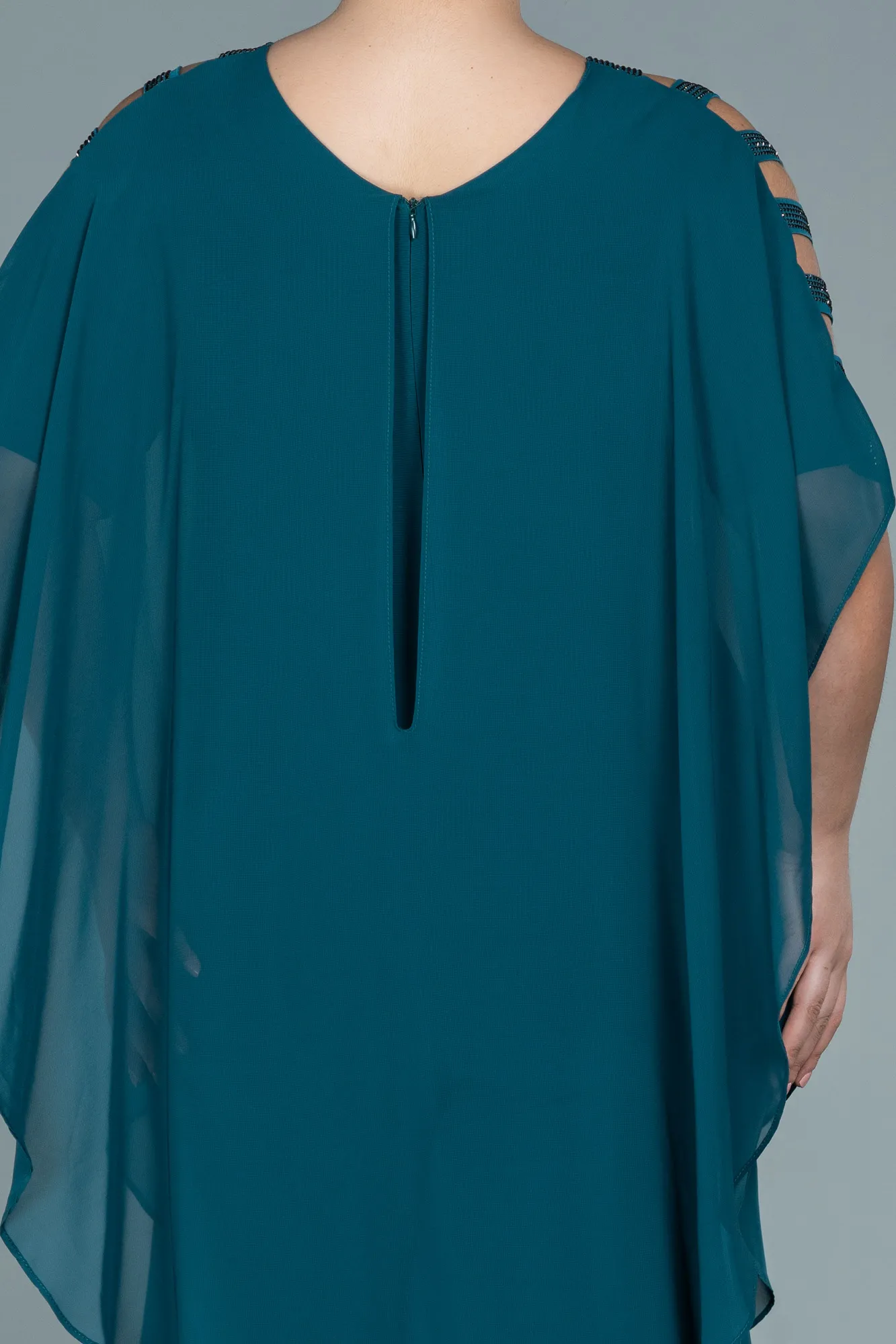 Green-Chiffon Plus Size Evening Dress ABT080
