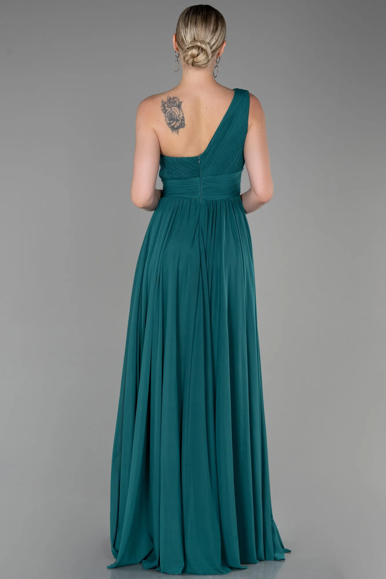 Green-Long Chiffon Evening Dress ABU3309