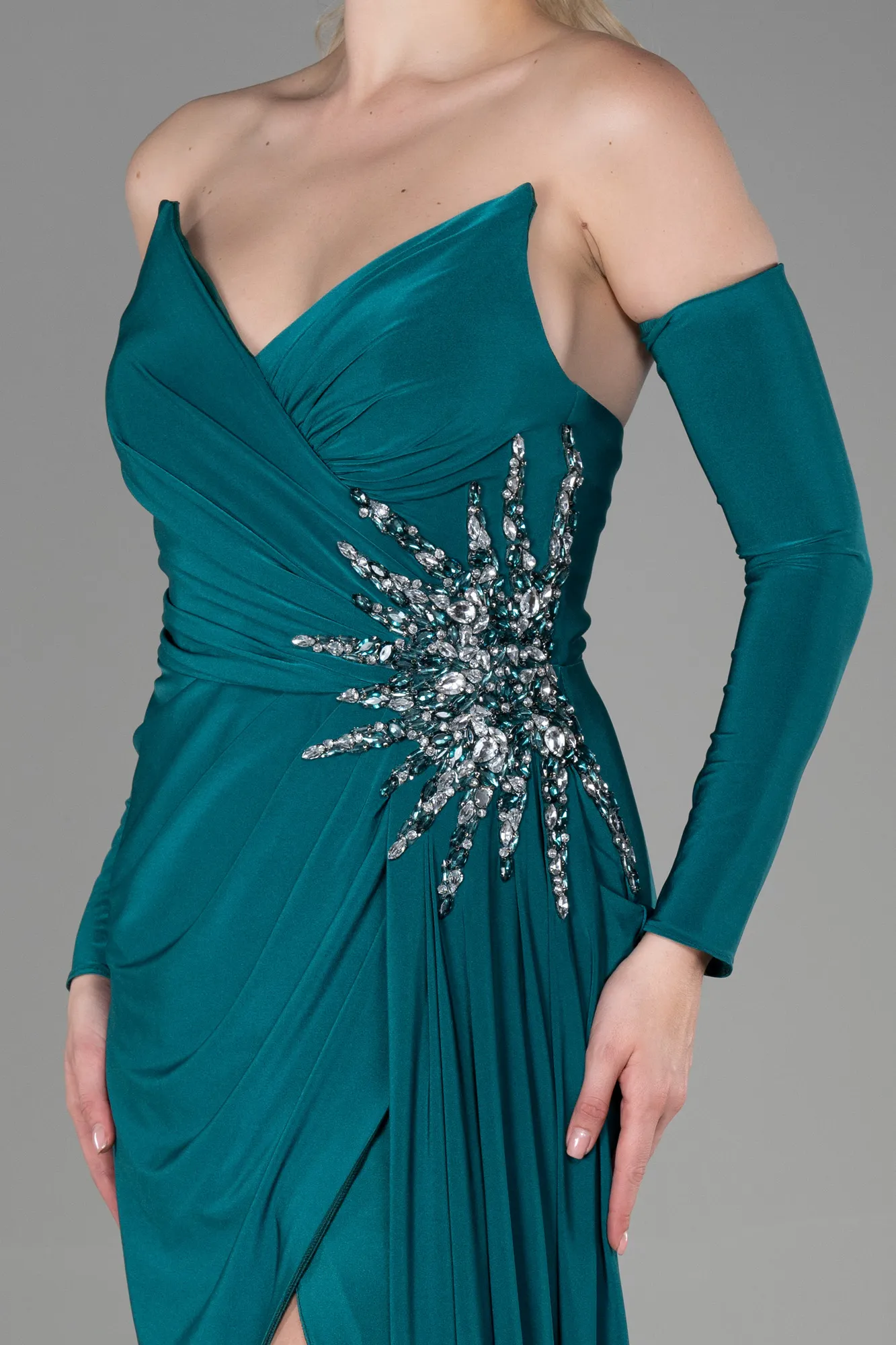 Green-Long Evening Dress ABU3351