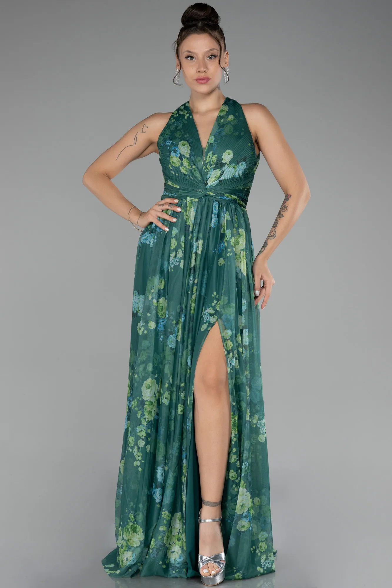 Green-Long Evening Dress ABU4216