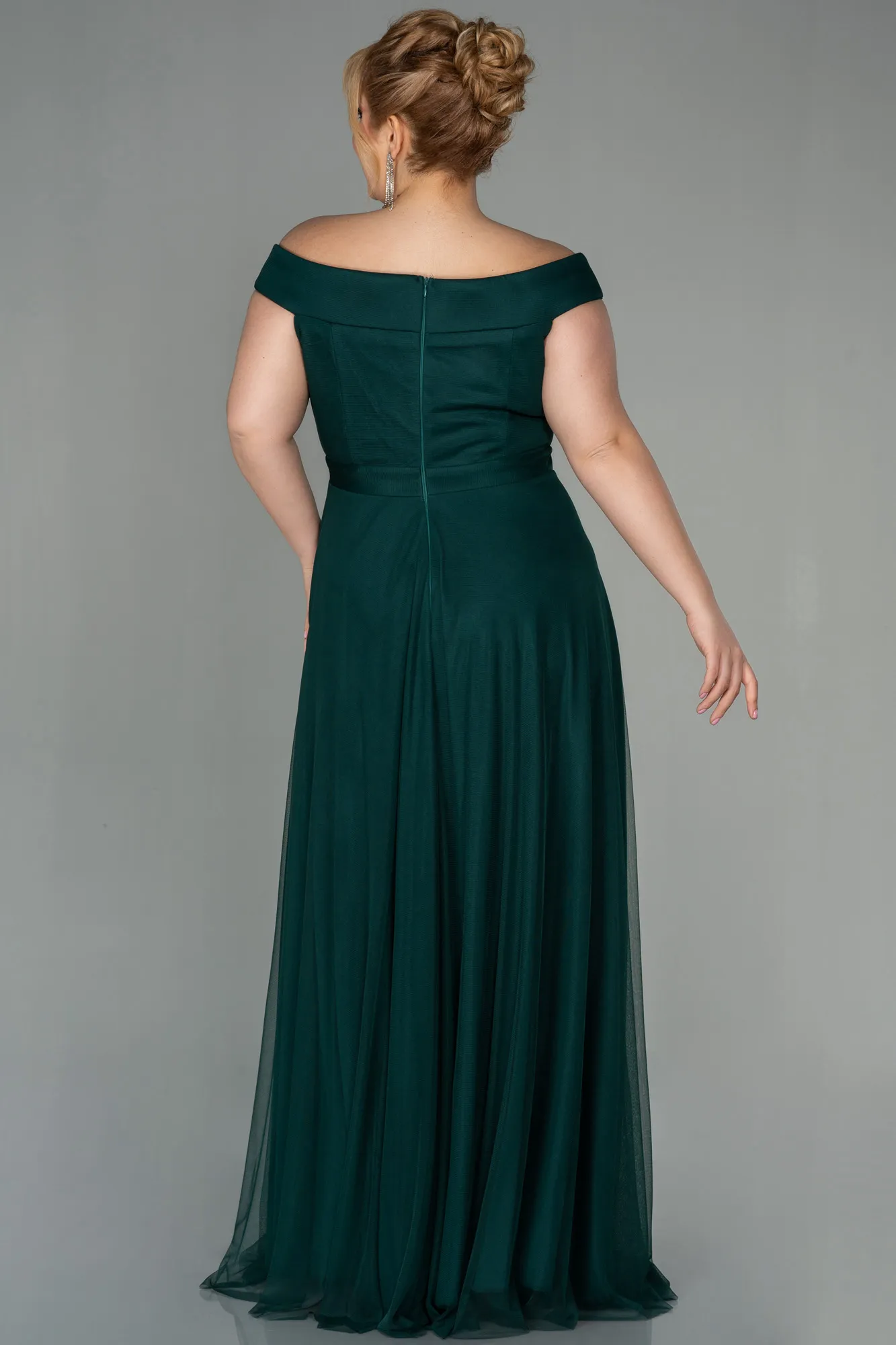 Green-Long Oversized Evening Dress ABU020