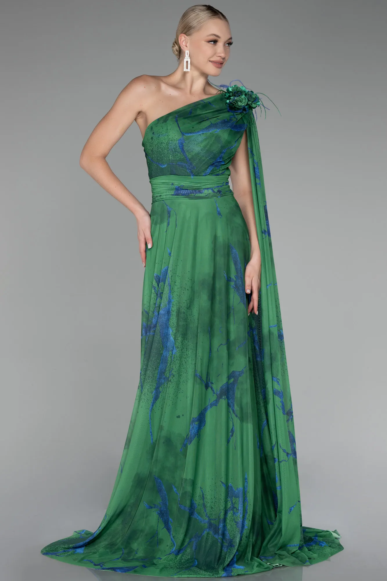 Green-Long Prom Gown ABU3773