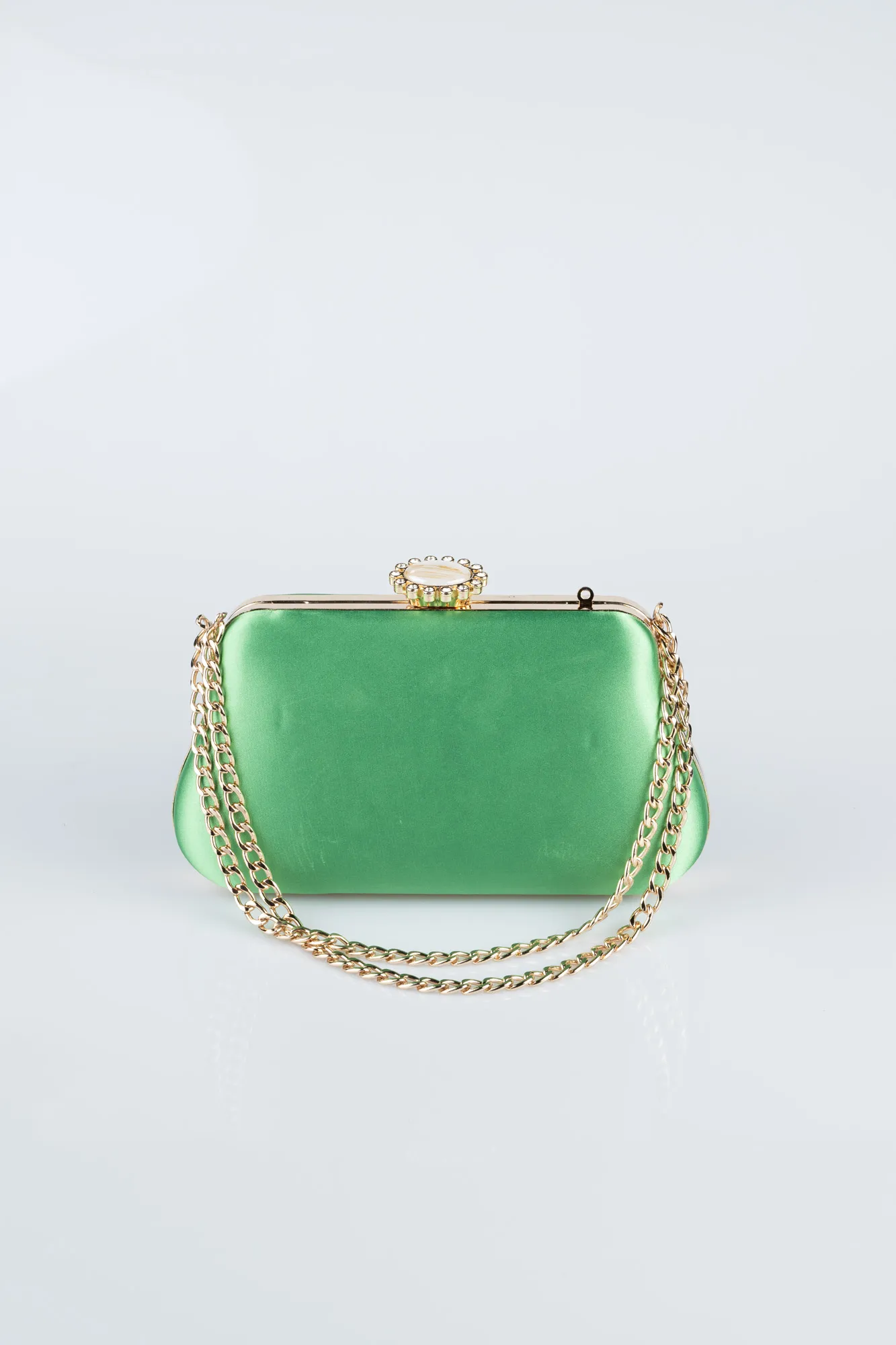 Green-Satin Night Bag SH834