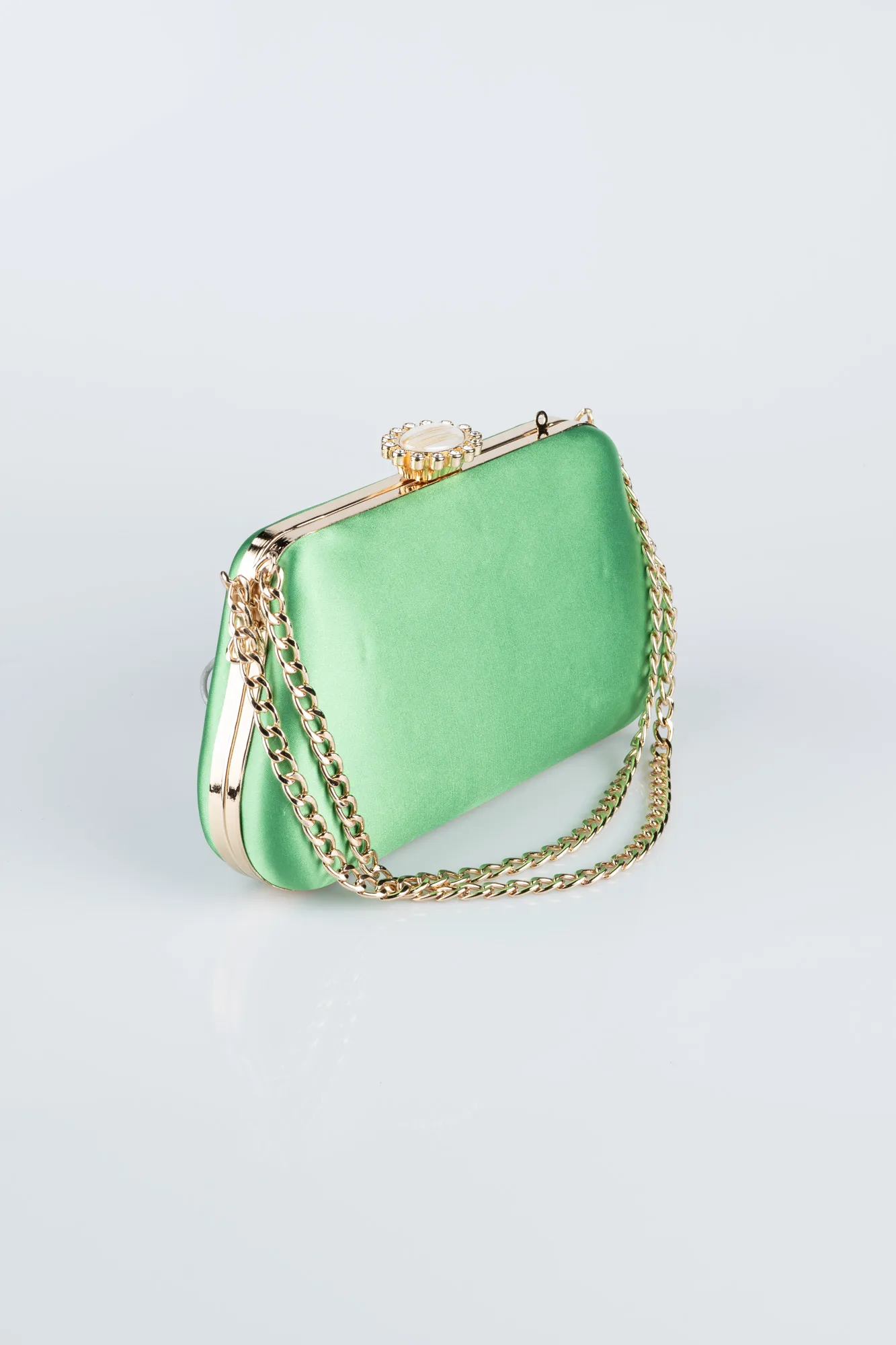 Green-Satin Night Bag SH834