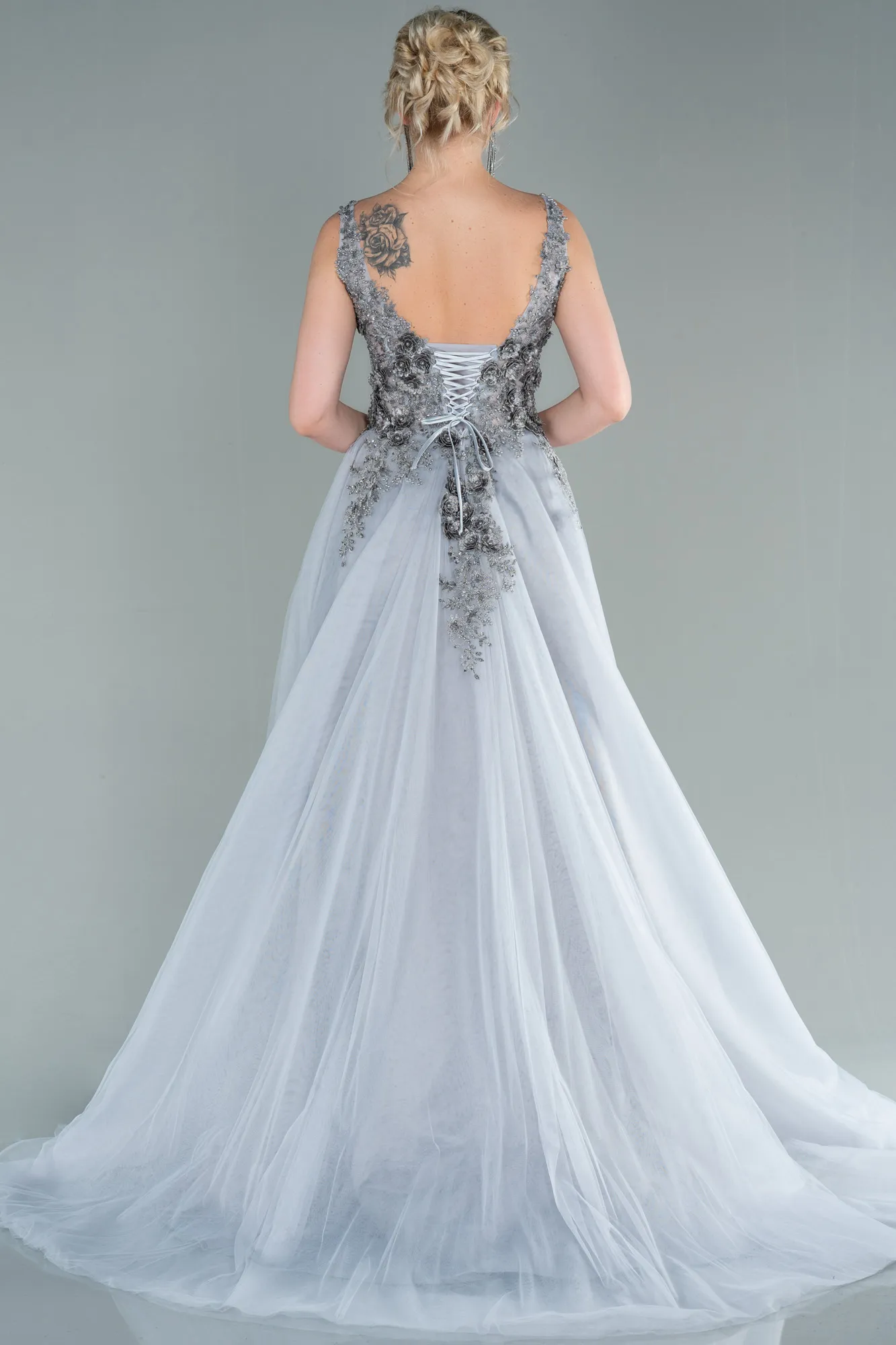 Grey-Long Haute Couture ABU2091