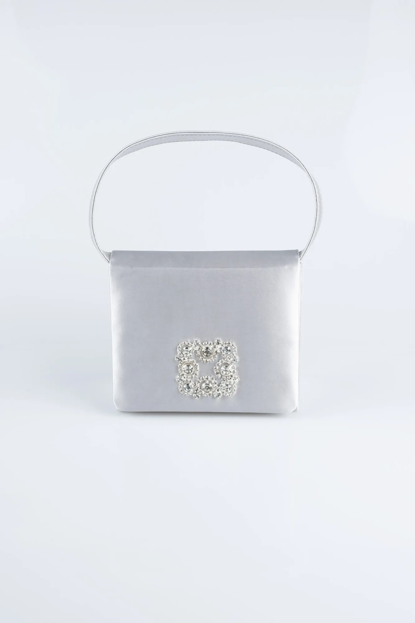 Grey-Satin Evening Bag KC262