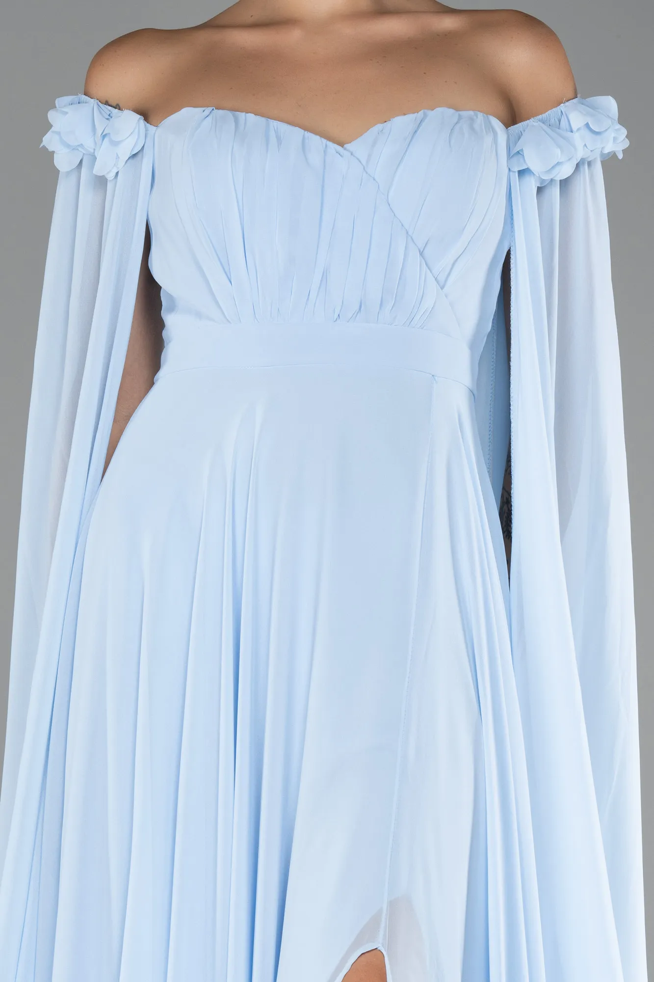 Ice Blue-Long Chiffon Evening Dress ABU3462