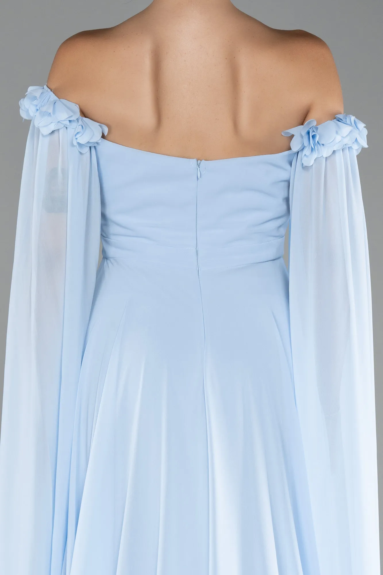 Ice Blue-Long Chiffon Evening Dress ABU3462