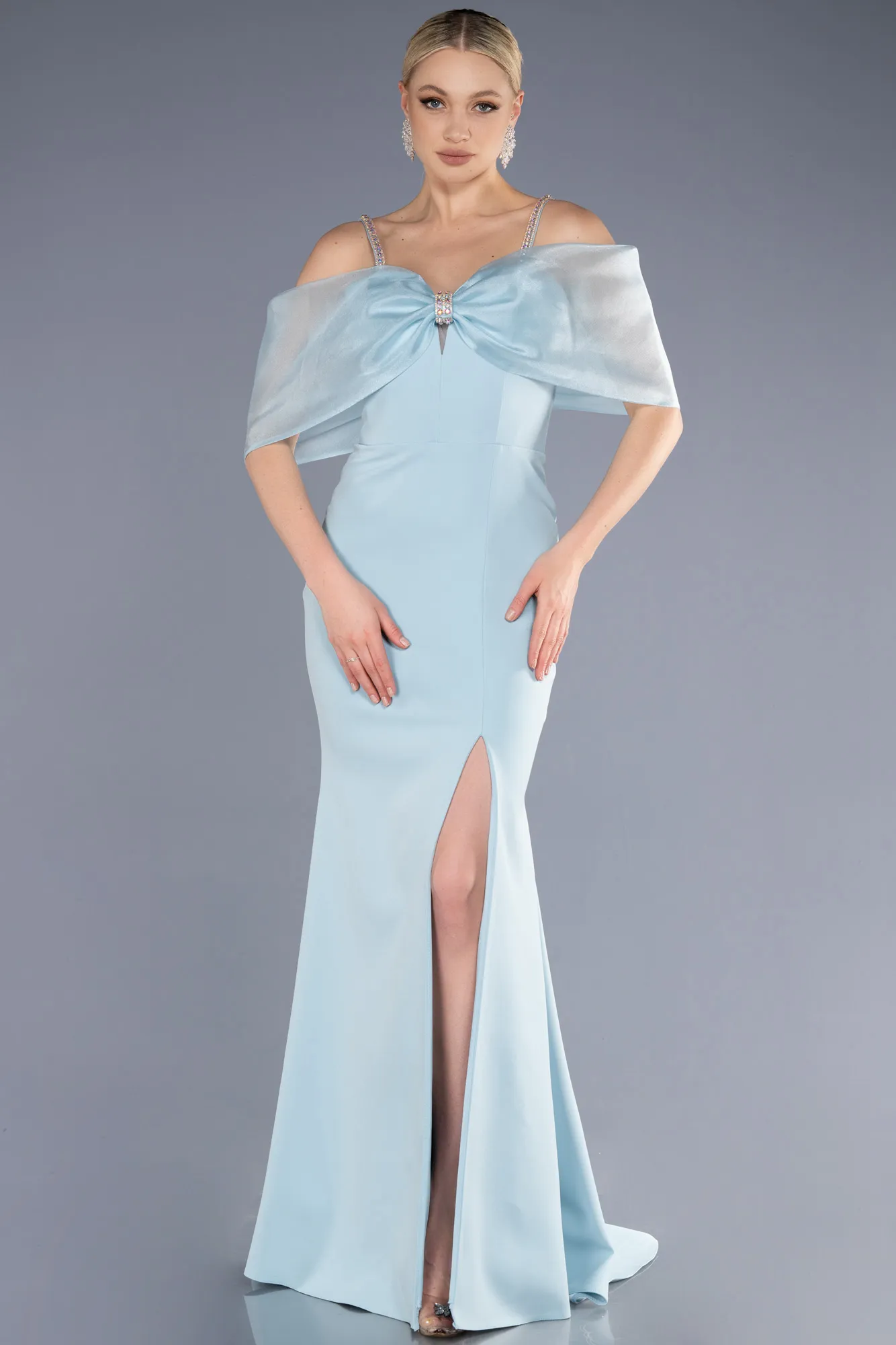 Ice Blue-Long Evening Dress ABU3601