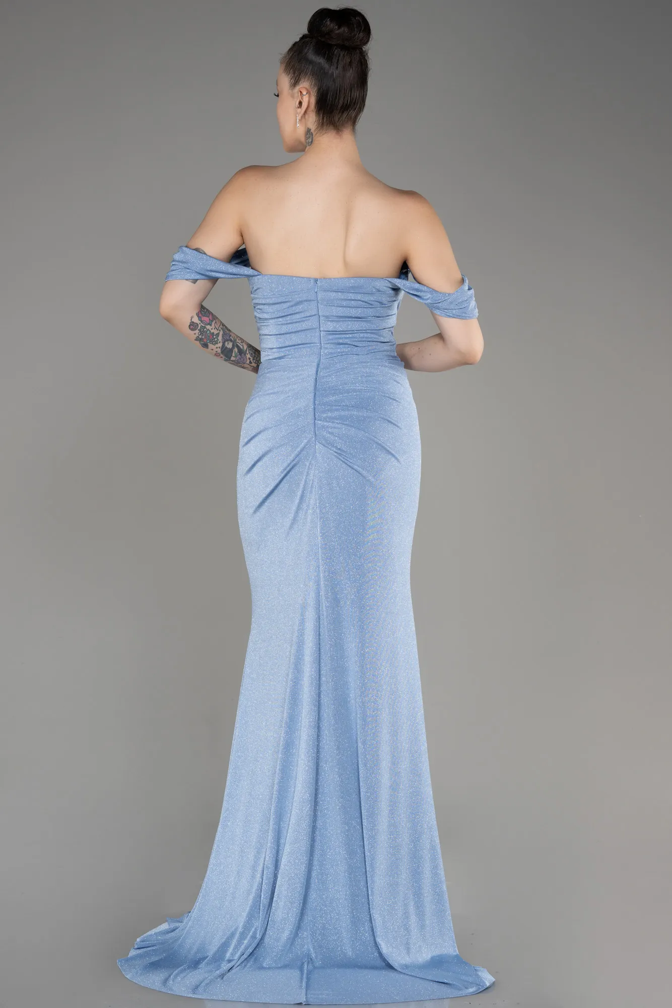 Ice Blue-Long Evening Dress ABU3633