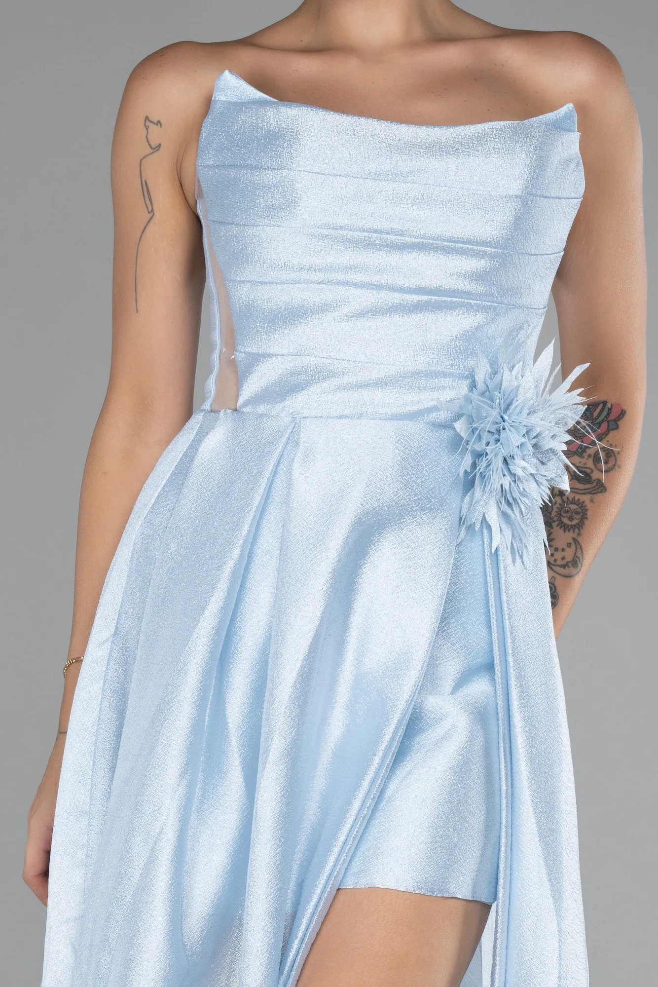 Ice Blue-Long Evening Dress ABU3793