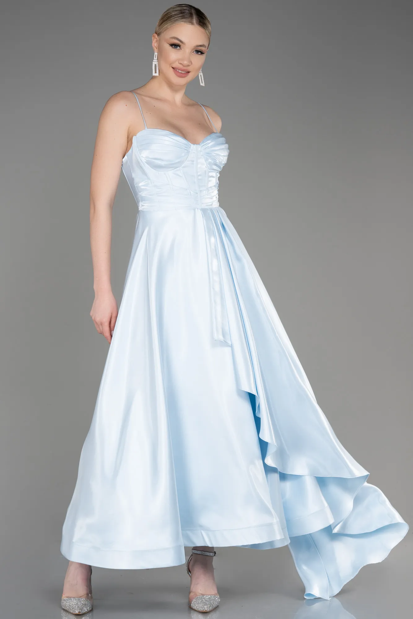 Ice Blue-Midi Cocktail Dress ABK2063