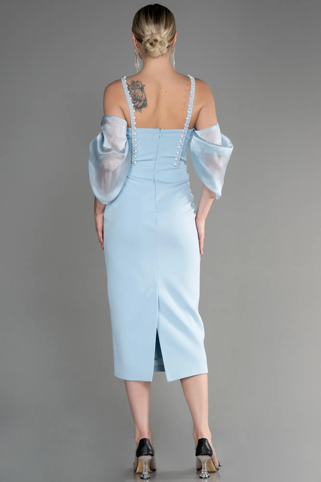 Ice Blue-Midi Invitation Dress ABK1906