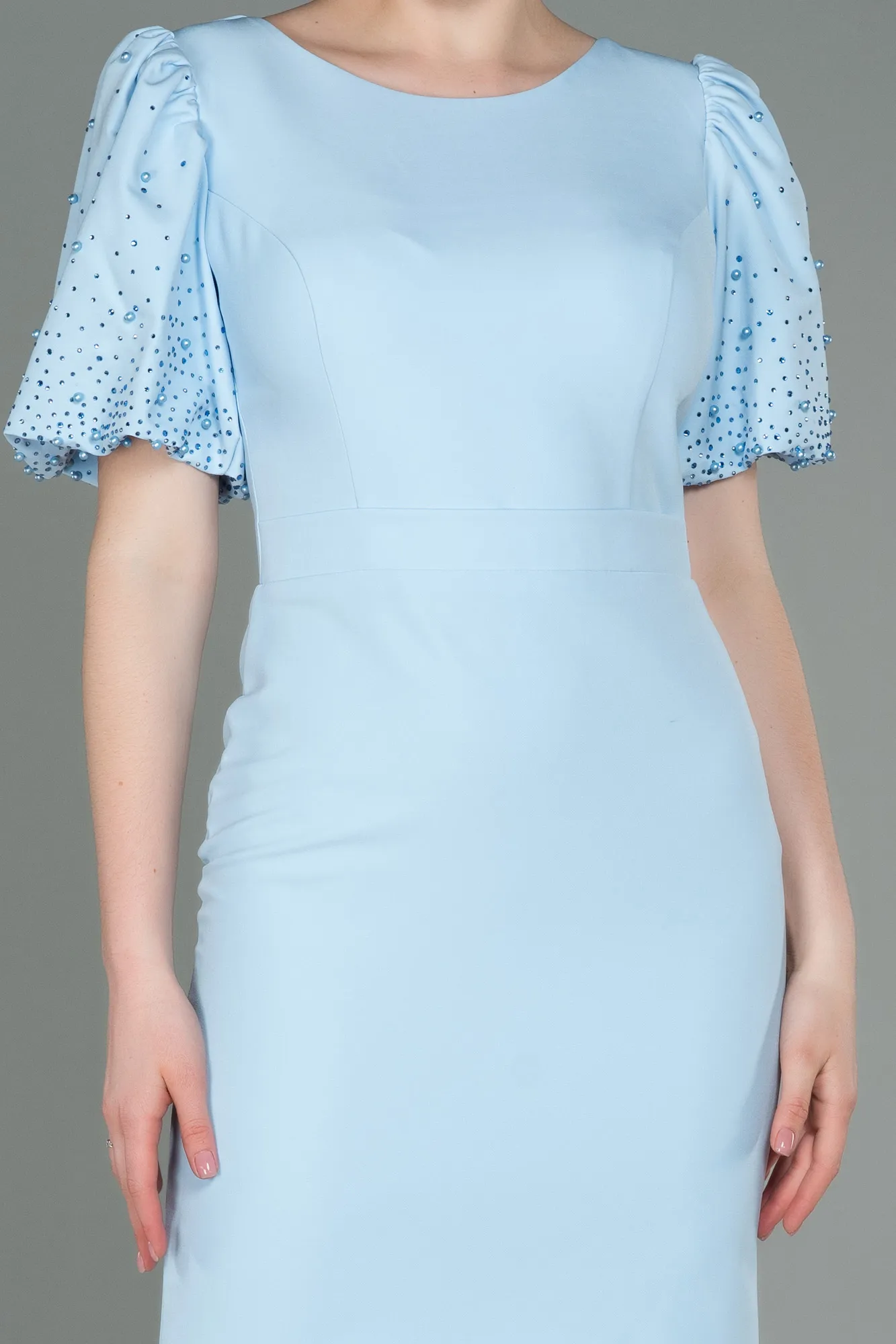 Ice Blue-Short Invitation Dress ABK1758