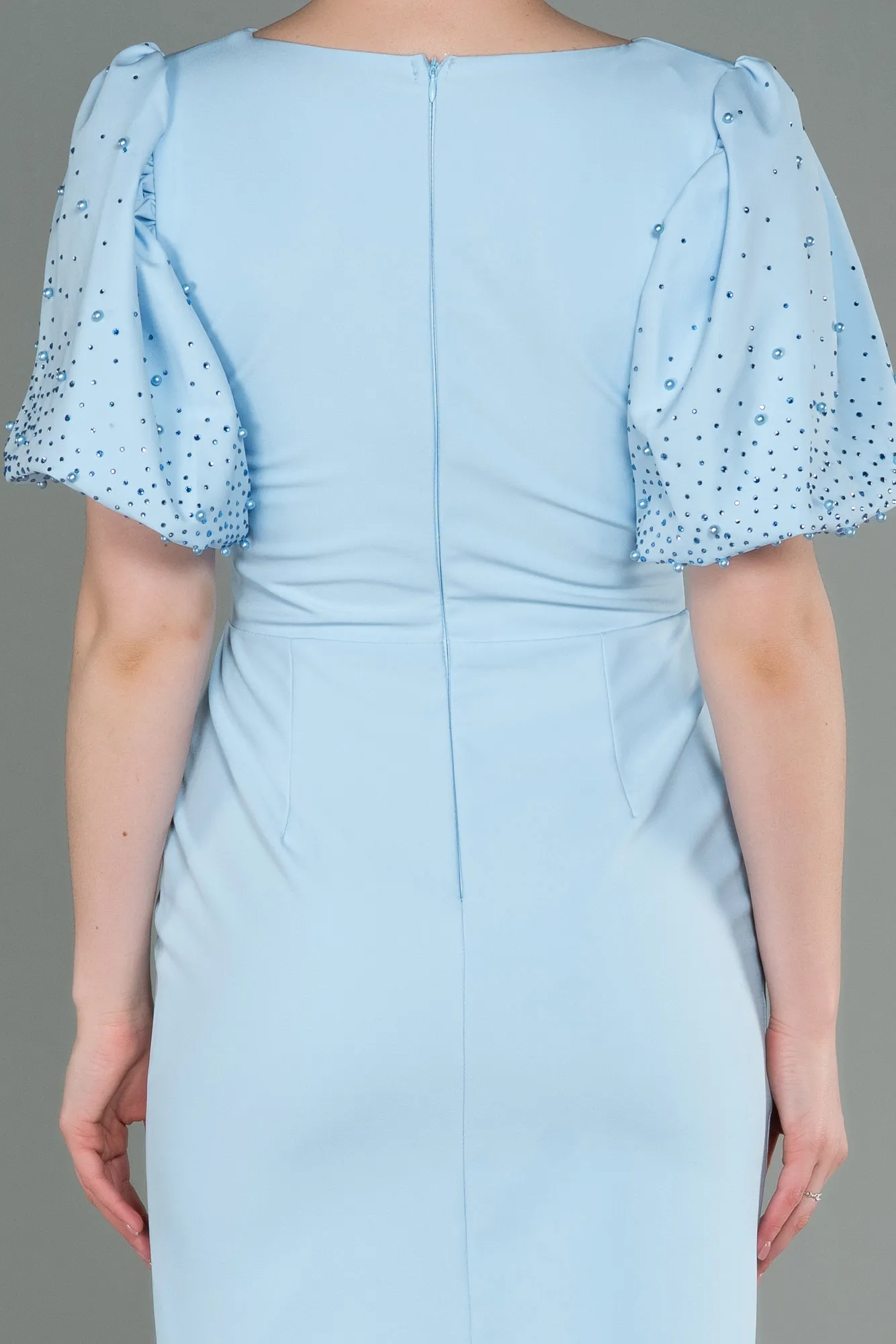 Ice Blue-Short Invitation Dress ABK1758