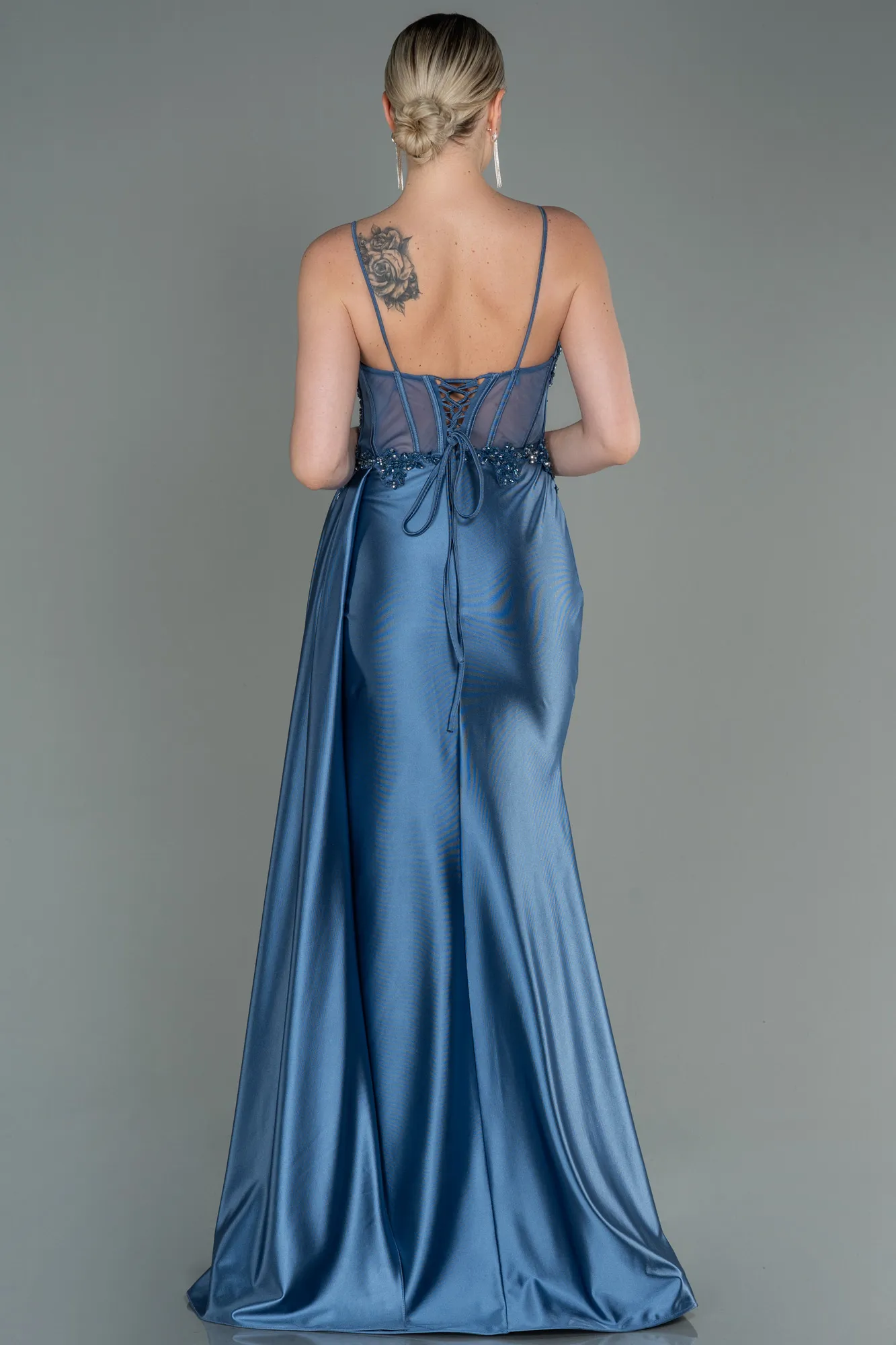 Indigo-Long Evening Dress ABU3192