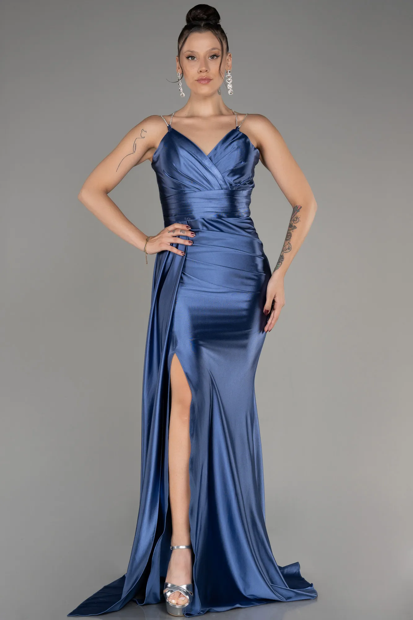 Indigo-Long Evening Dress ABU3564