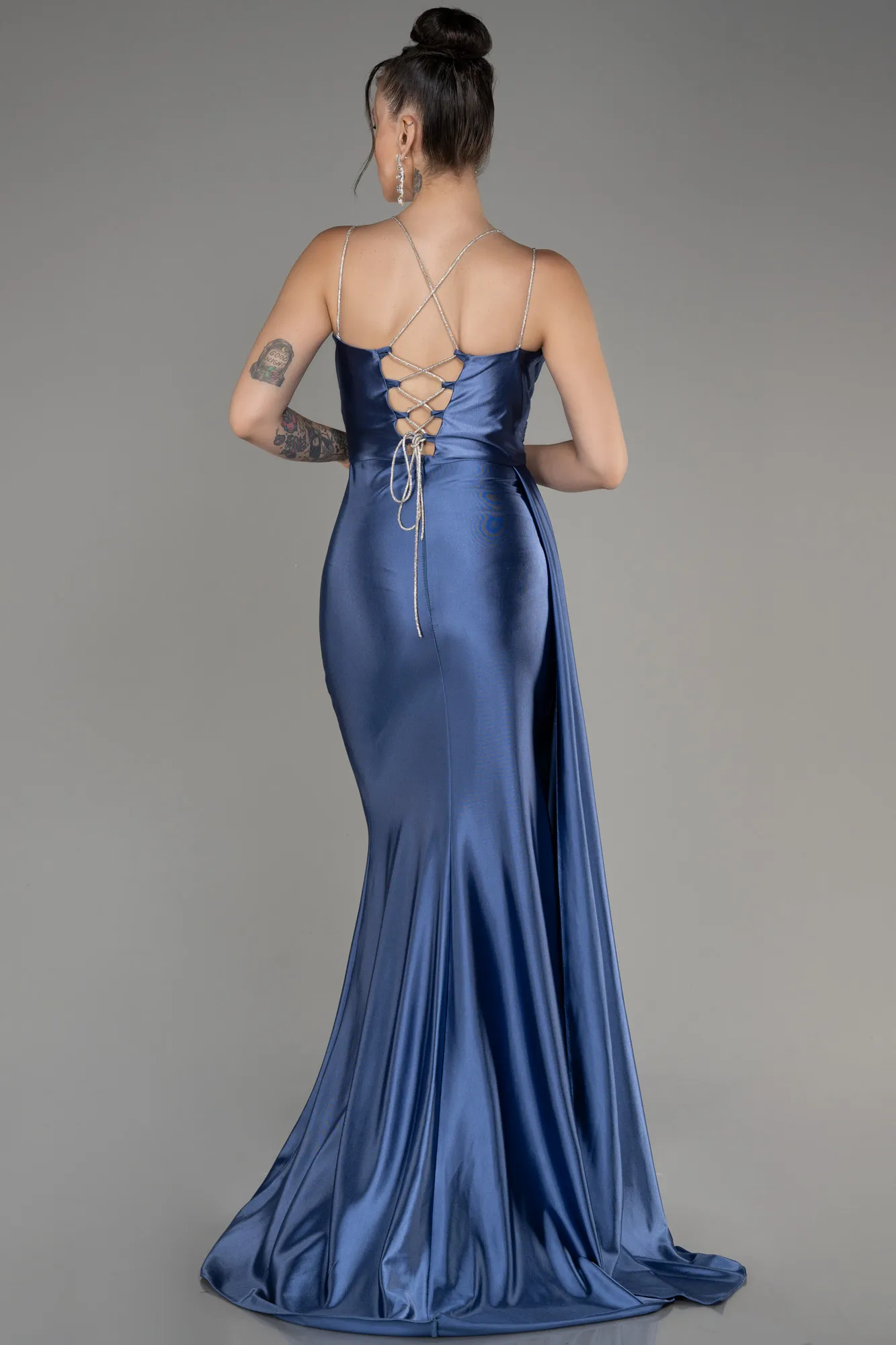 Indigo-Long Evening Dress ABU3564