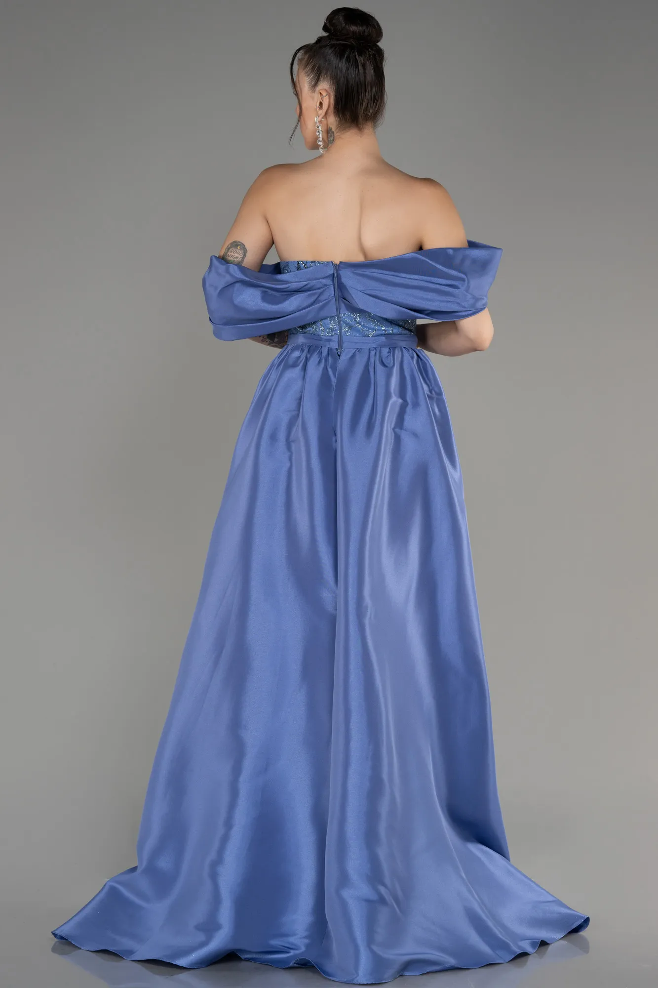 Indigo-Long Evening Dress ABU3887