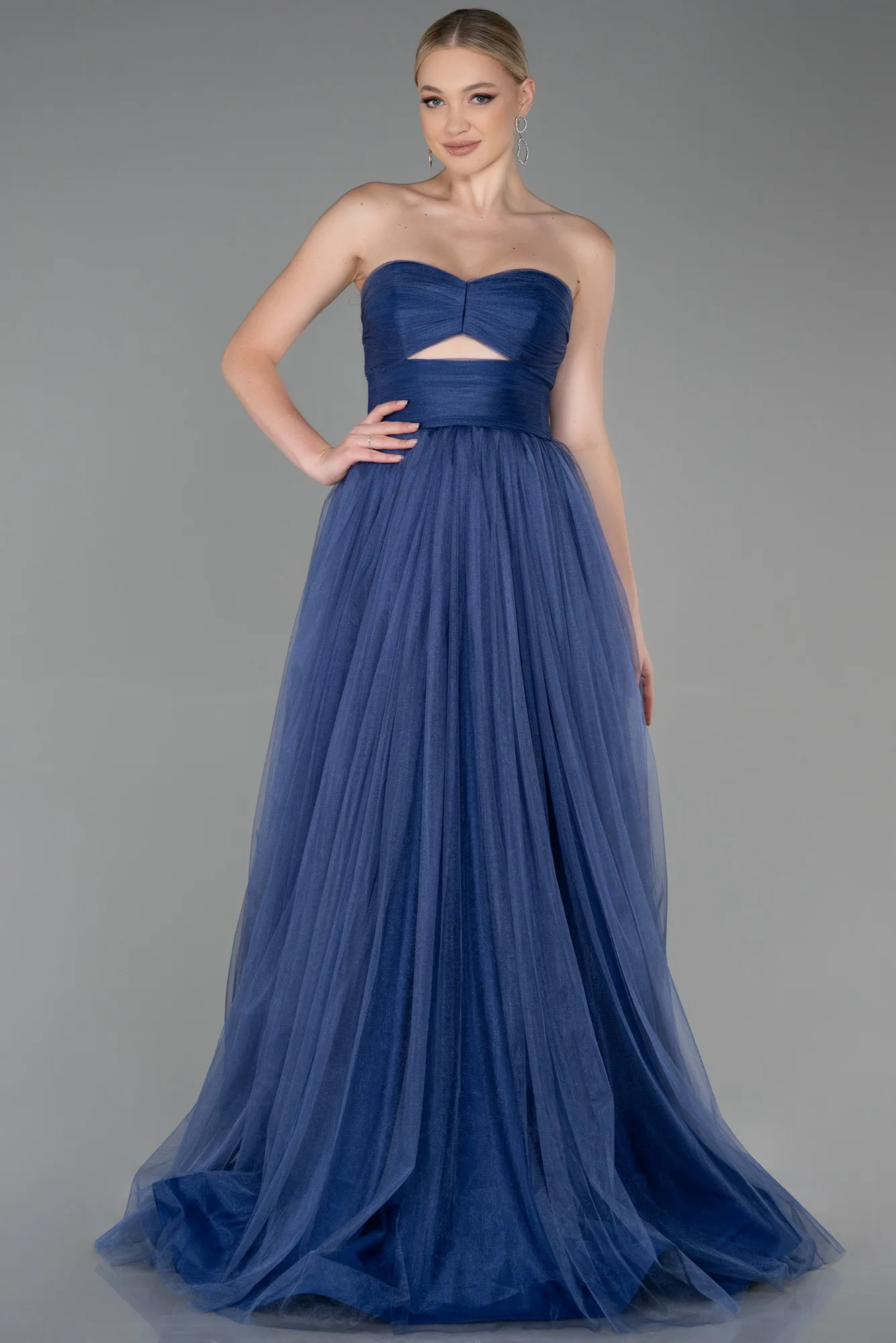 Indigo-Long Prom Gown ABU3306