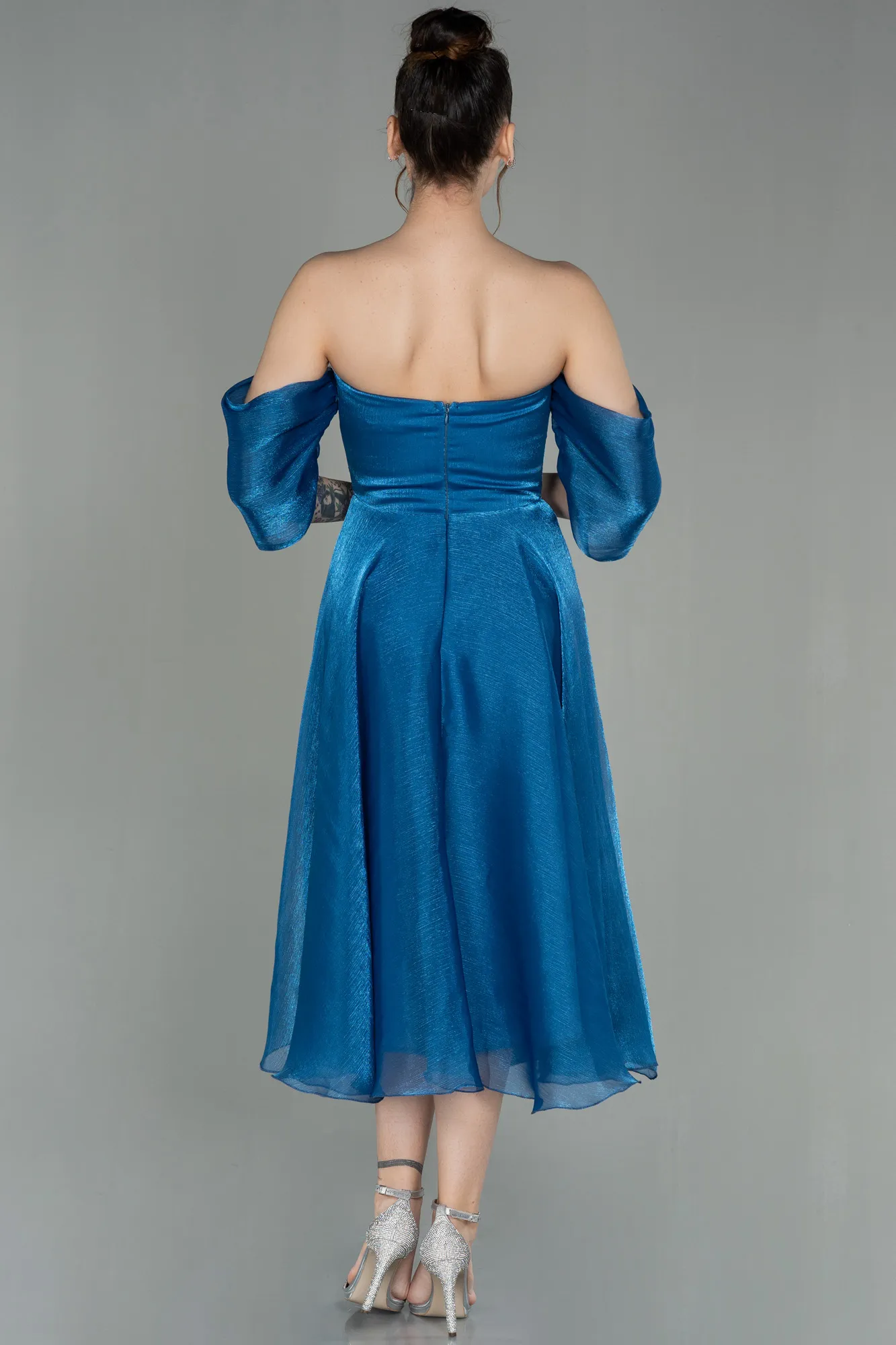 Indigo-Midi Evening Dress ABK1850