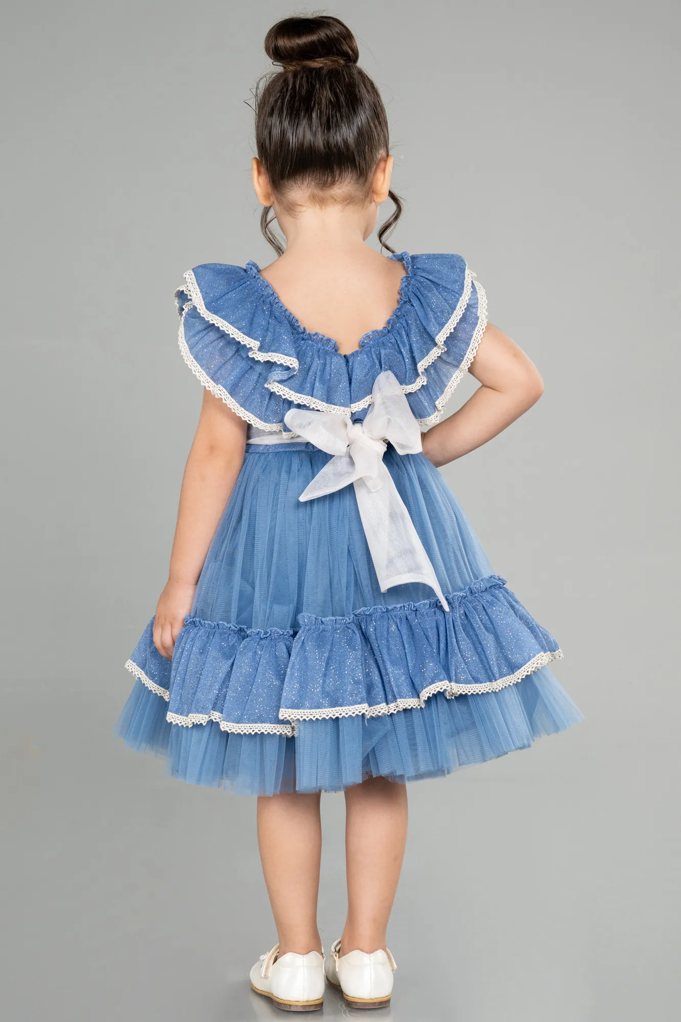 Indigo-Short Girl Dress ABK1708