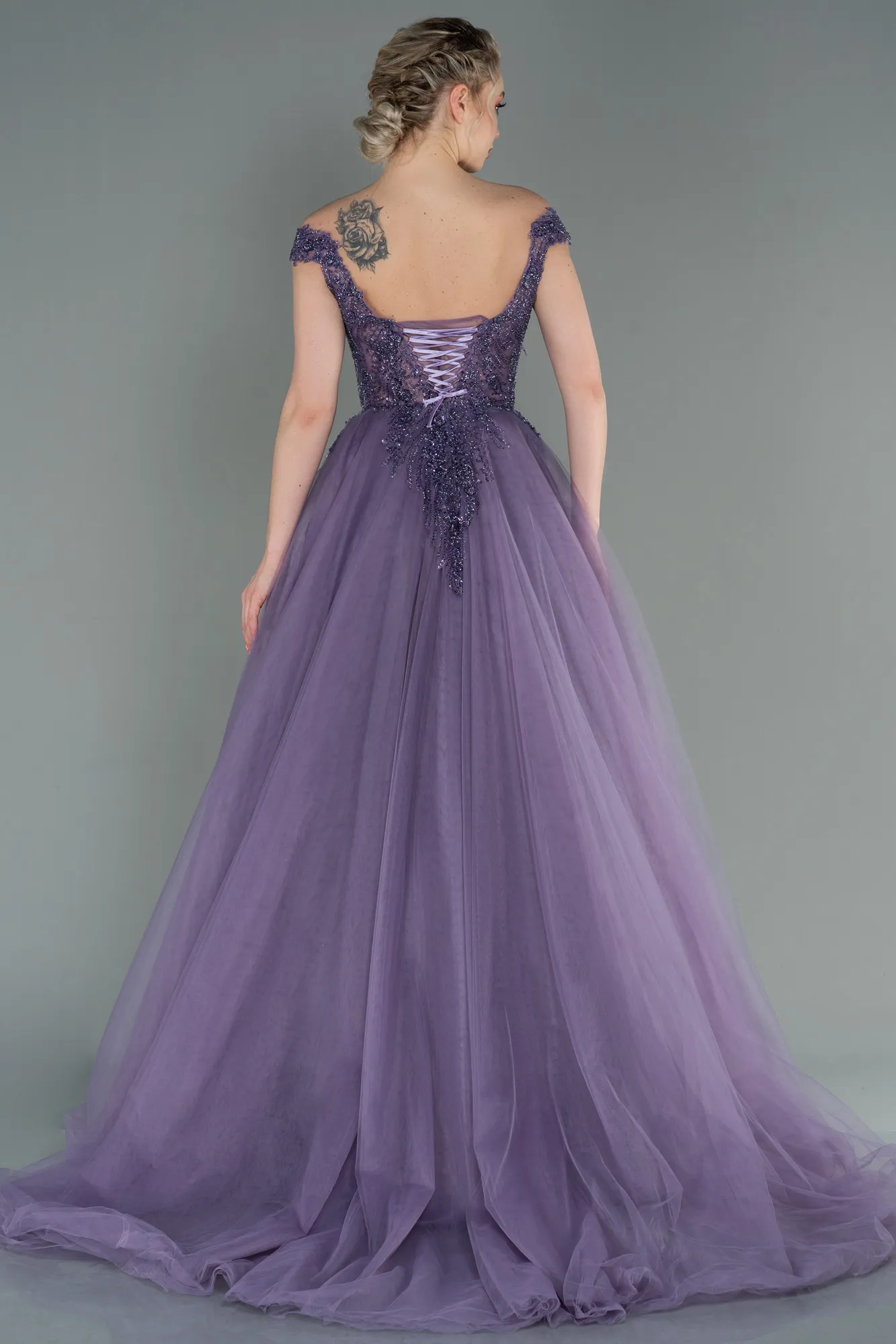 Lavender-Long Evening Dress ABU1559