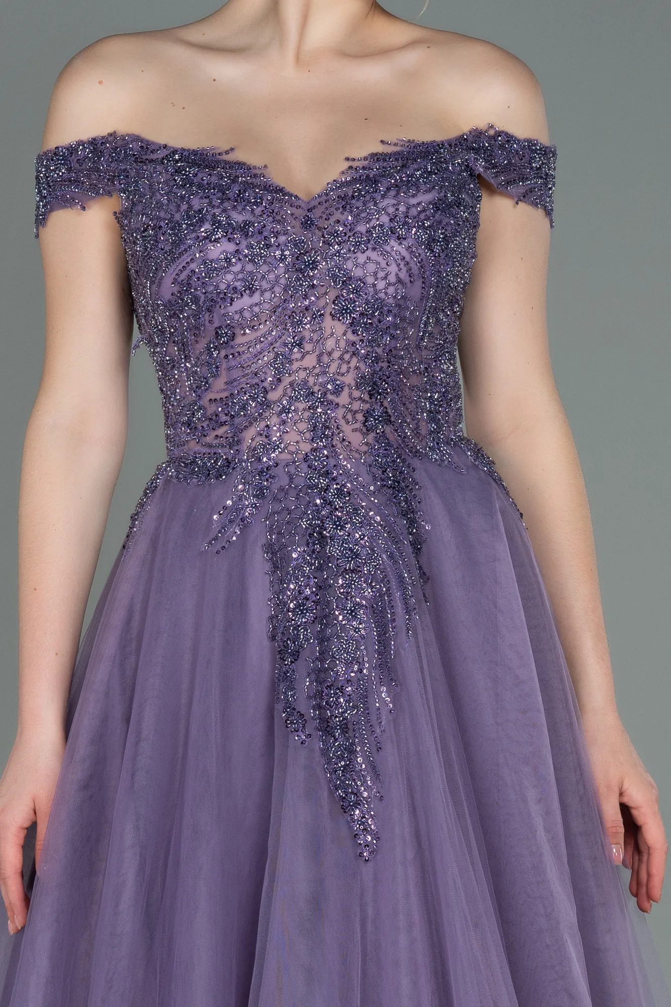 Lavender-Long Evening Dress ABU1559