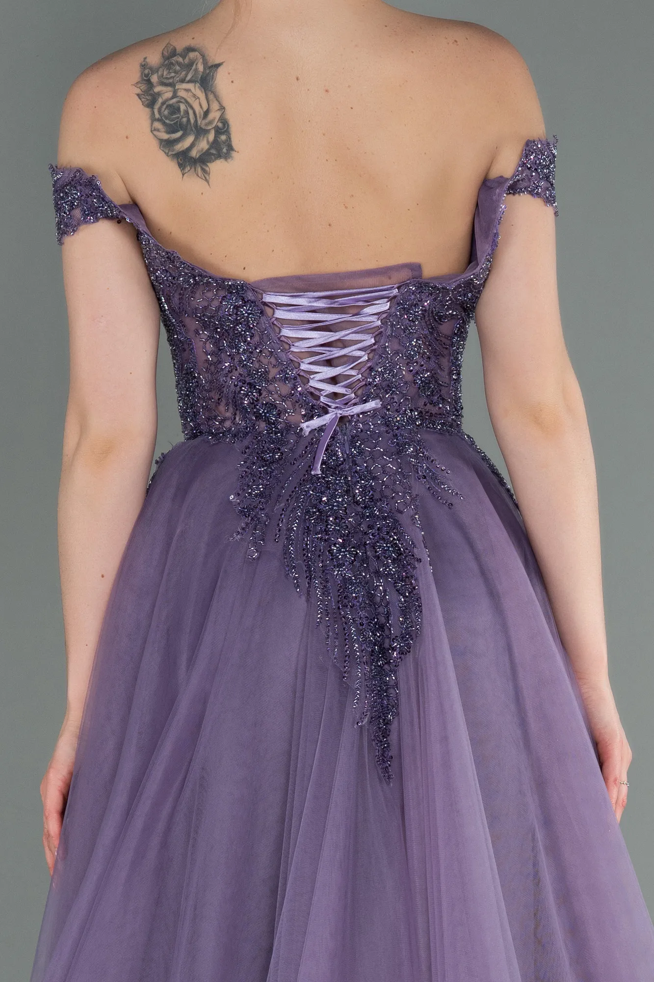 Lavender-Long Evening Dress ABU1559